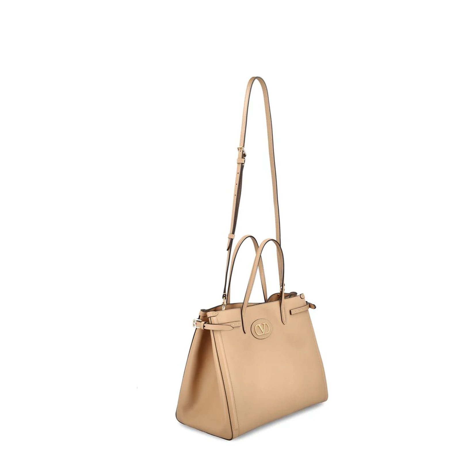Antibes Medium Shopping Bags Leather Beige - Image 3