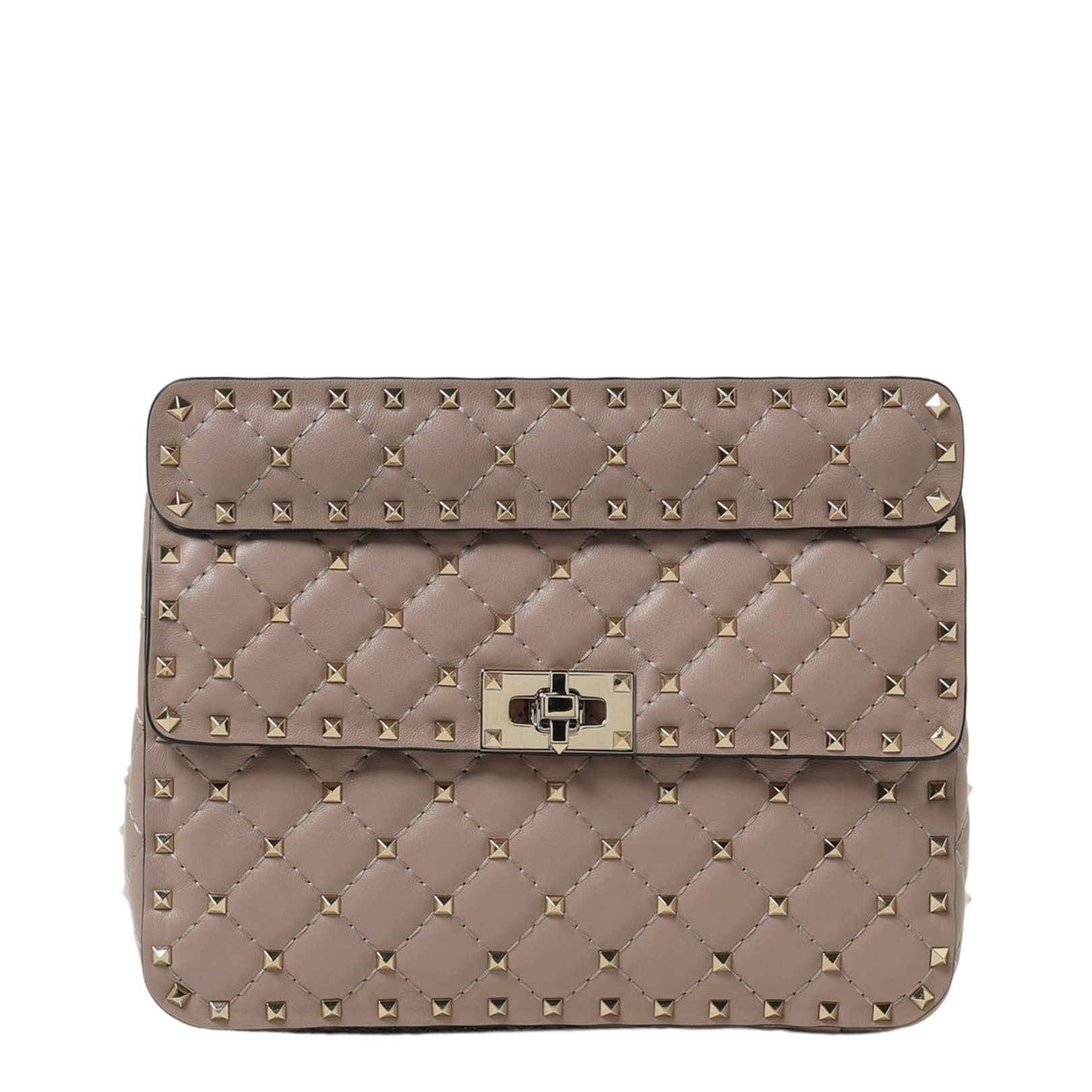 Antique Pink Nappa Leather Medium Rockstud Spike Handbag - Image 4