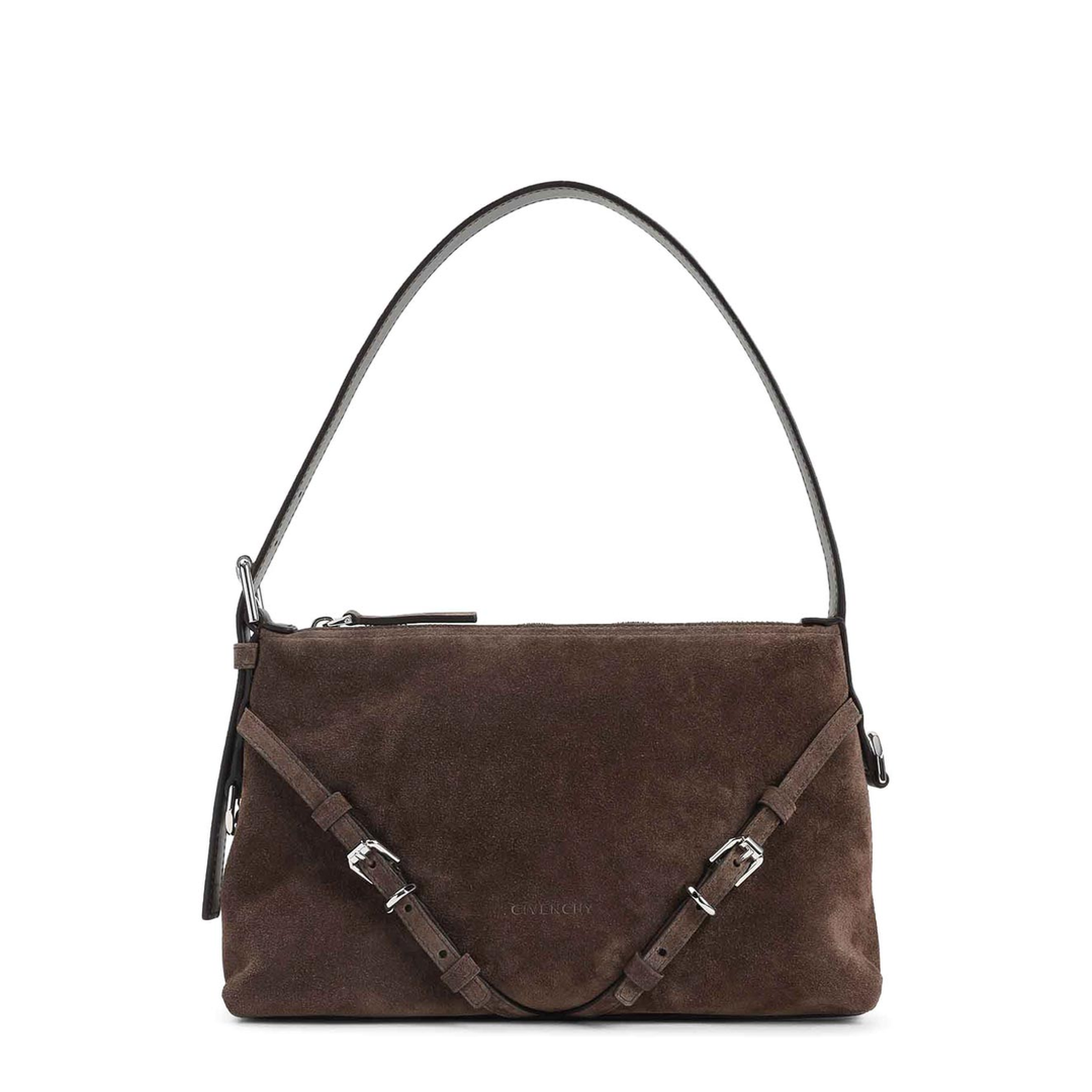 Mini Voyou Shoulder Bag Suede Brown - Image 5