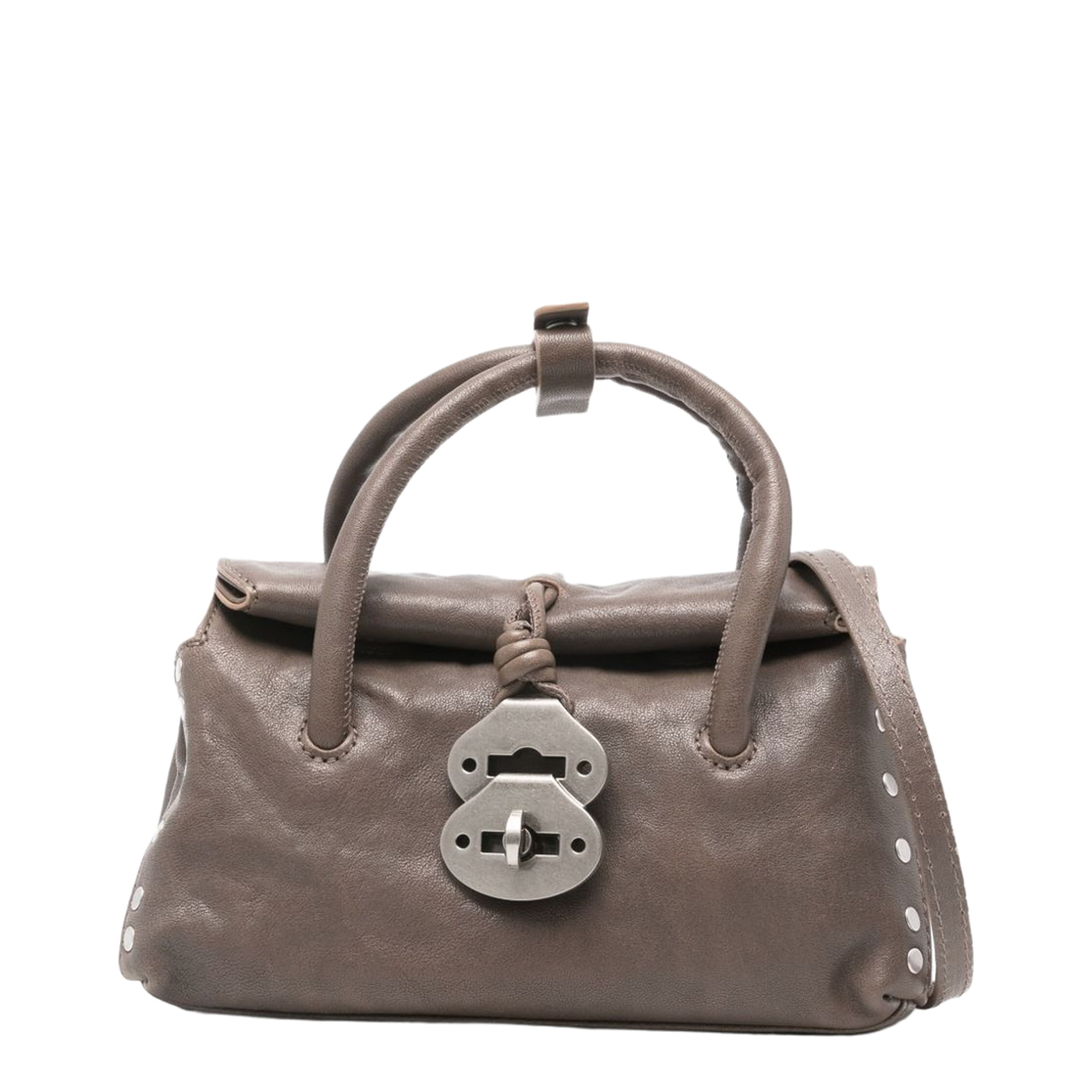 Dotta Centauro Small Calf Leather Handbag - Tobacco Brown - Image 1