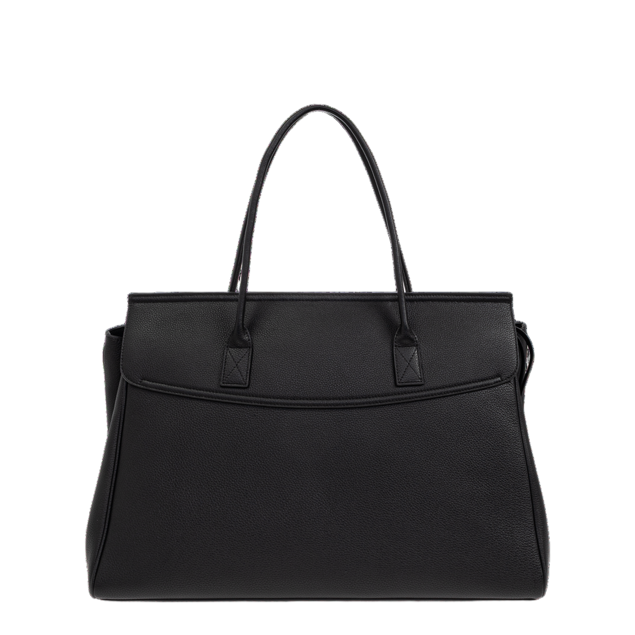Carrie Calfskin Tote Bag - Black - Image 3