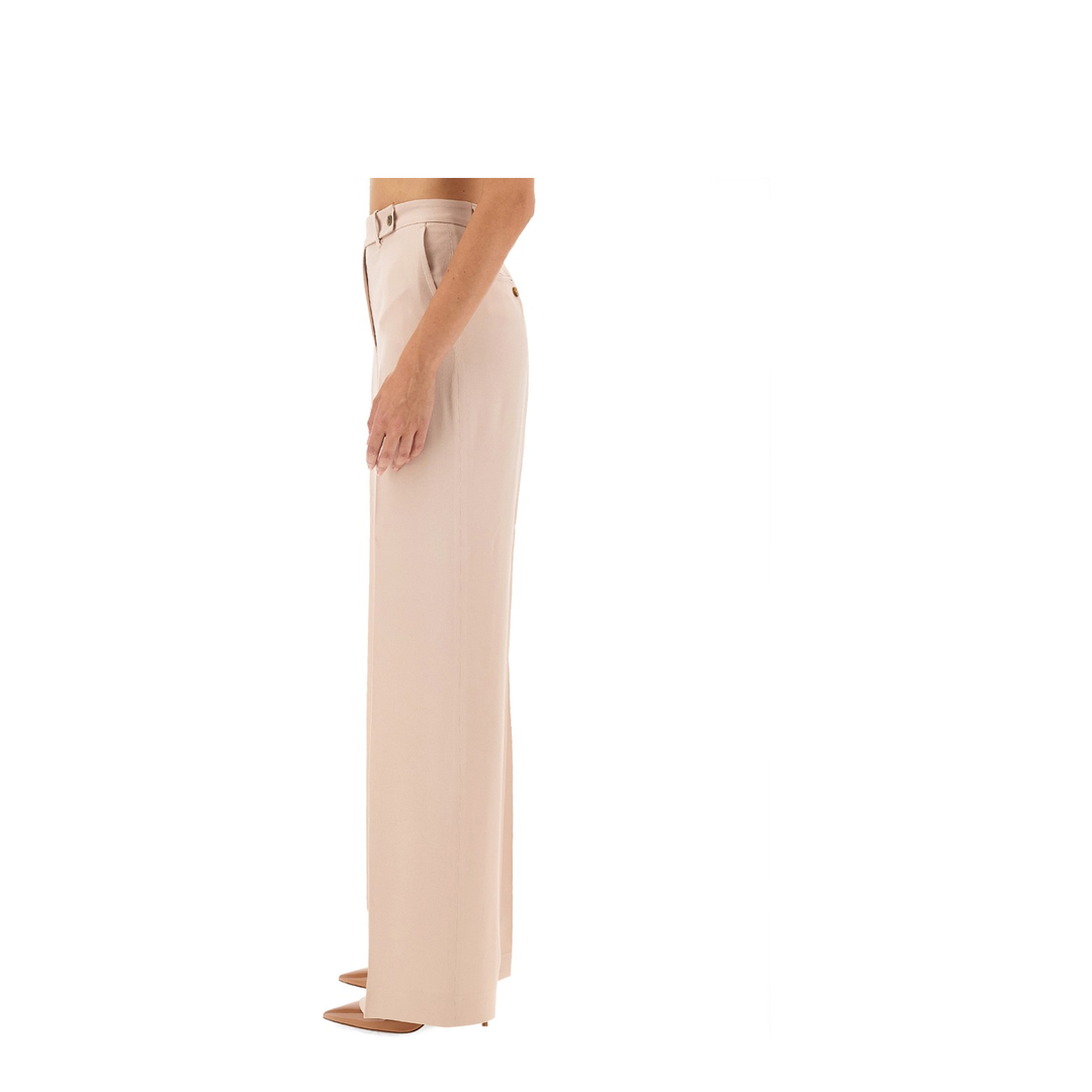 Elegant Light Pink Palazzo Trousers - Image 4