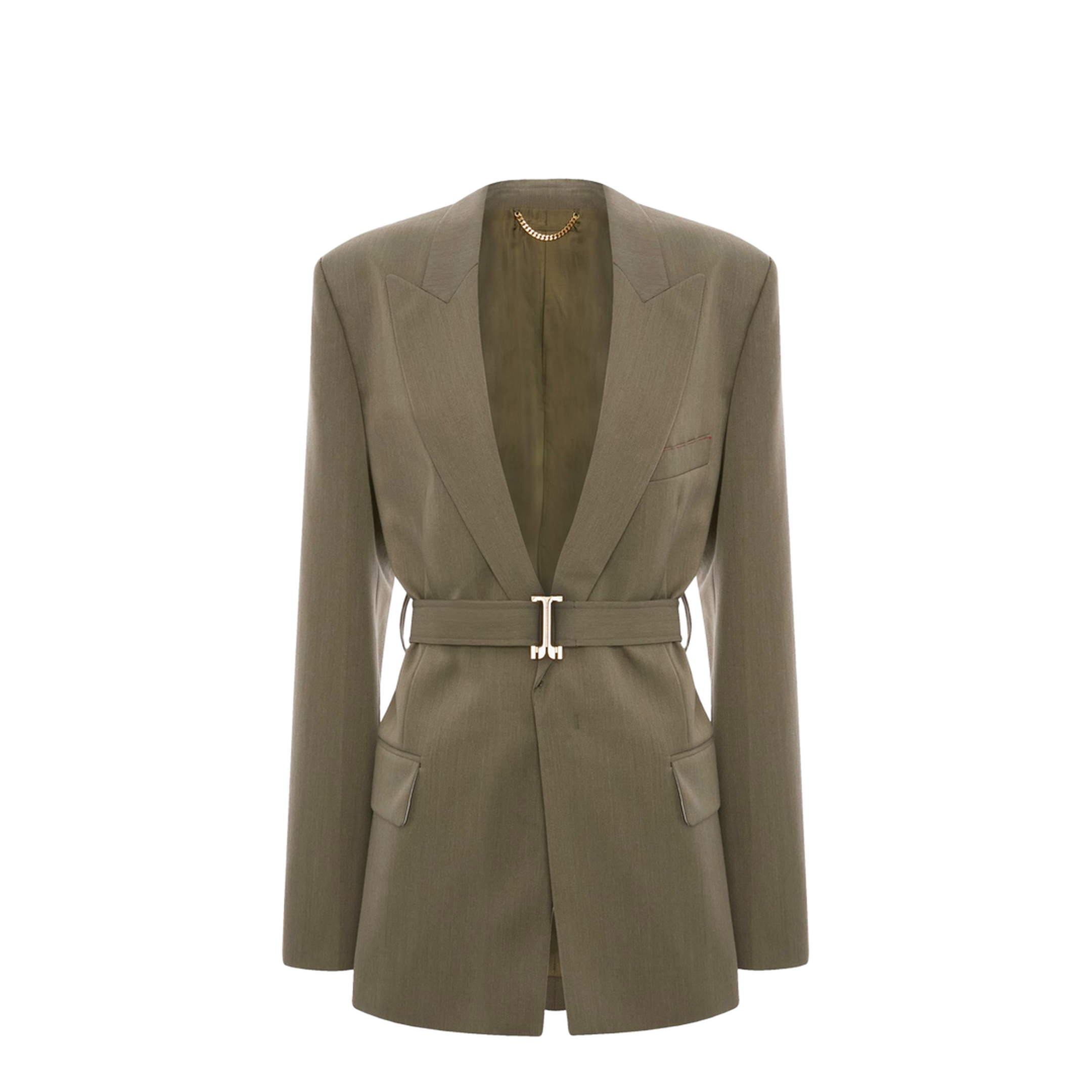Tailored Blazer With Belt - Image 1