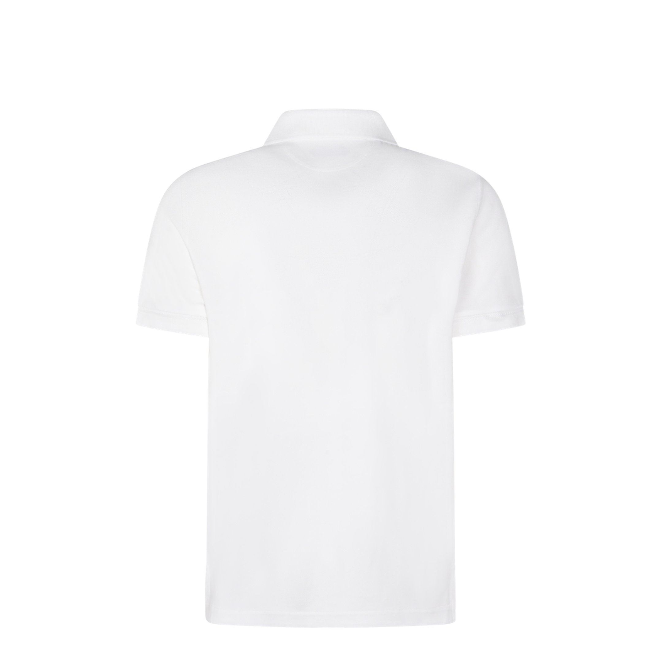Lyocell Pique Polo Shirt In White - Image 3