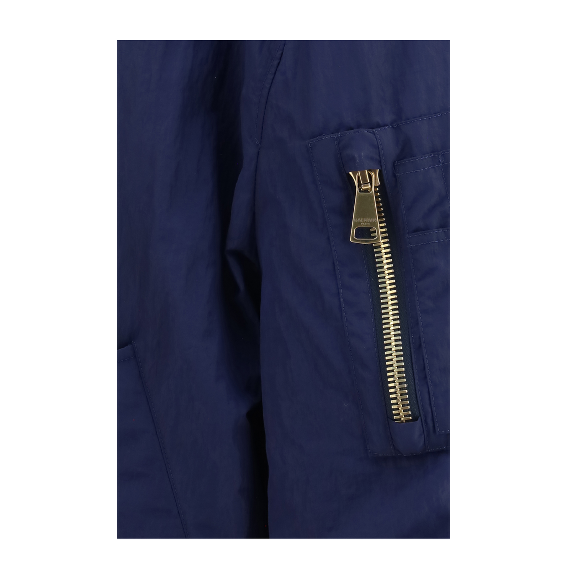 Nylon Bomber Jacket with Embroidered Back Logo - Image 3