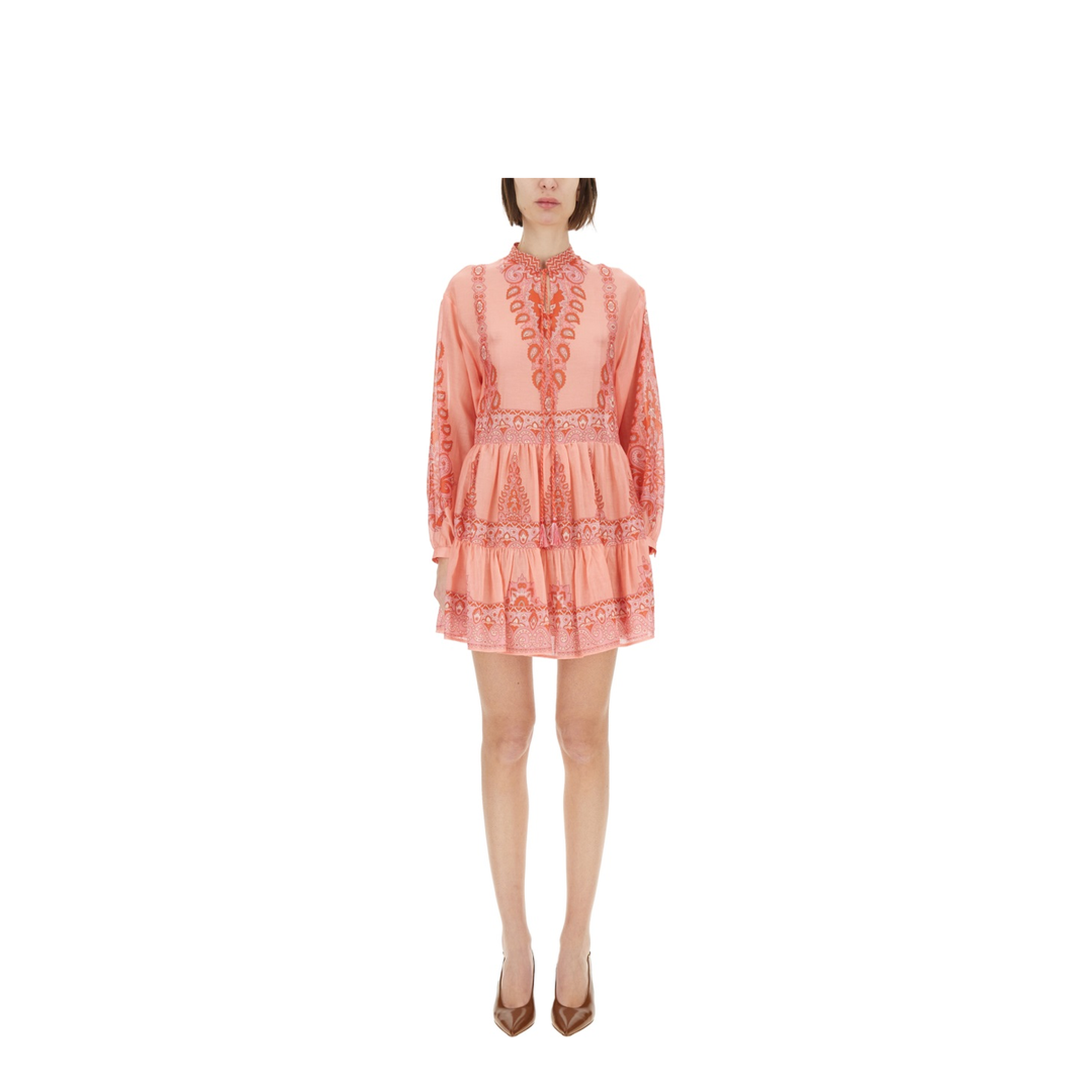 Paisley Print Mini Dress - Image 1