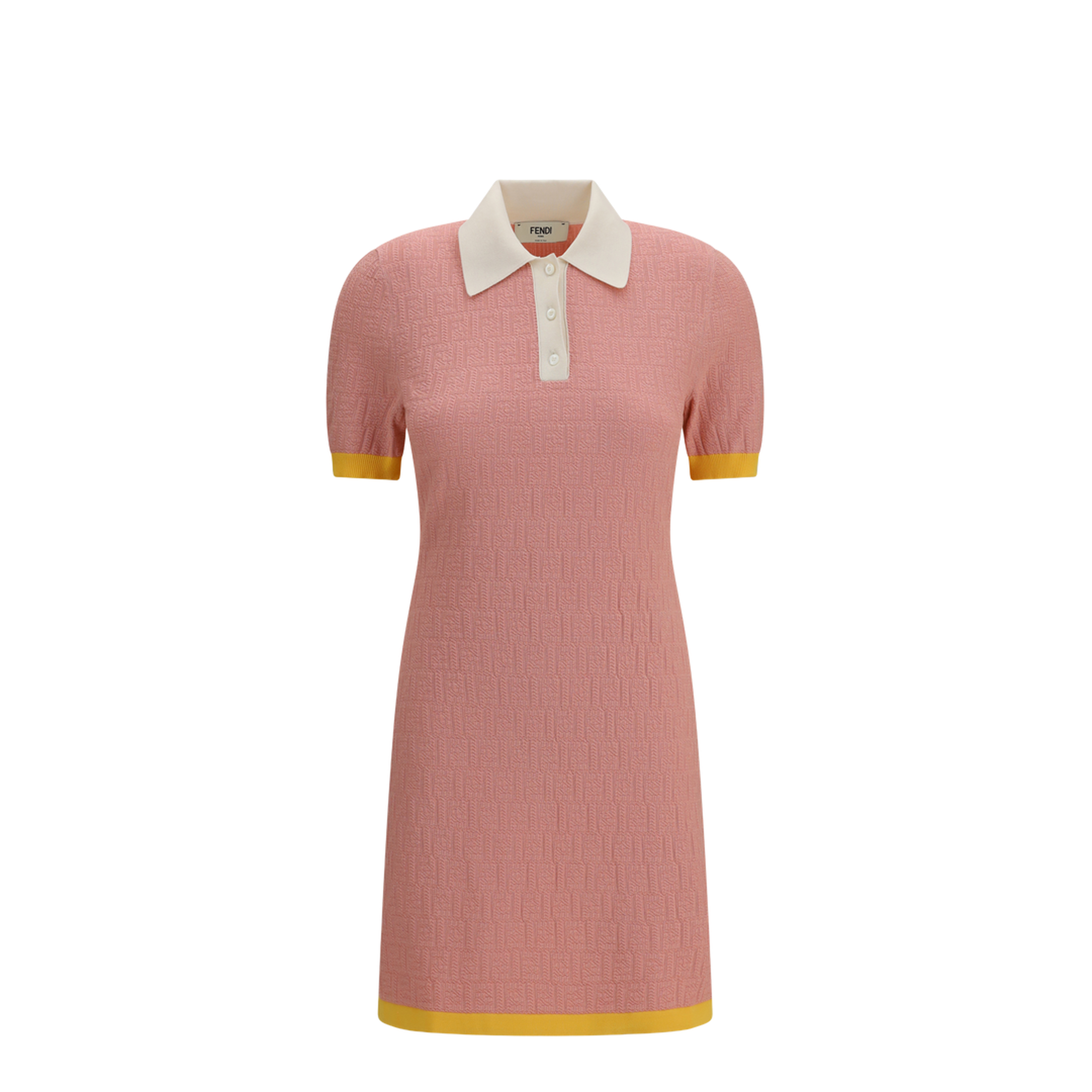 Short Fitted Cotton and Silk Dress - Image 1