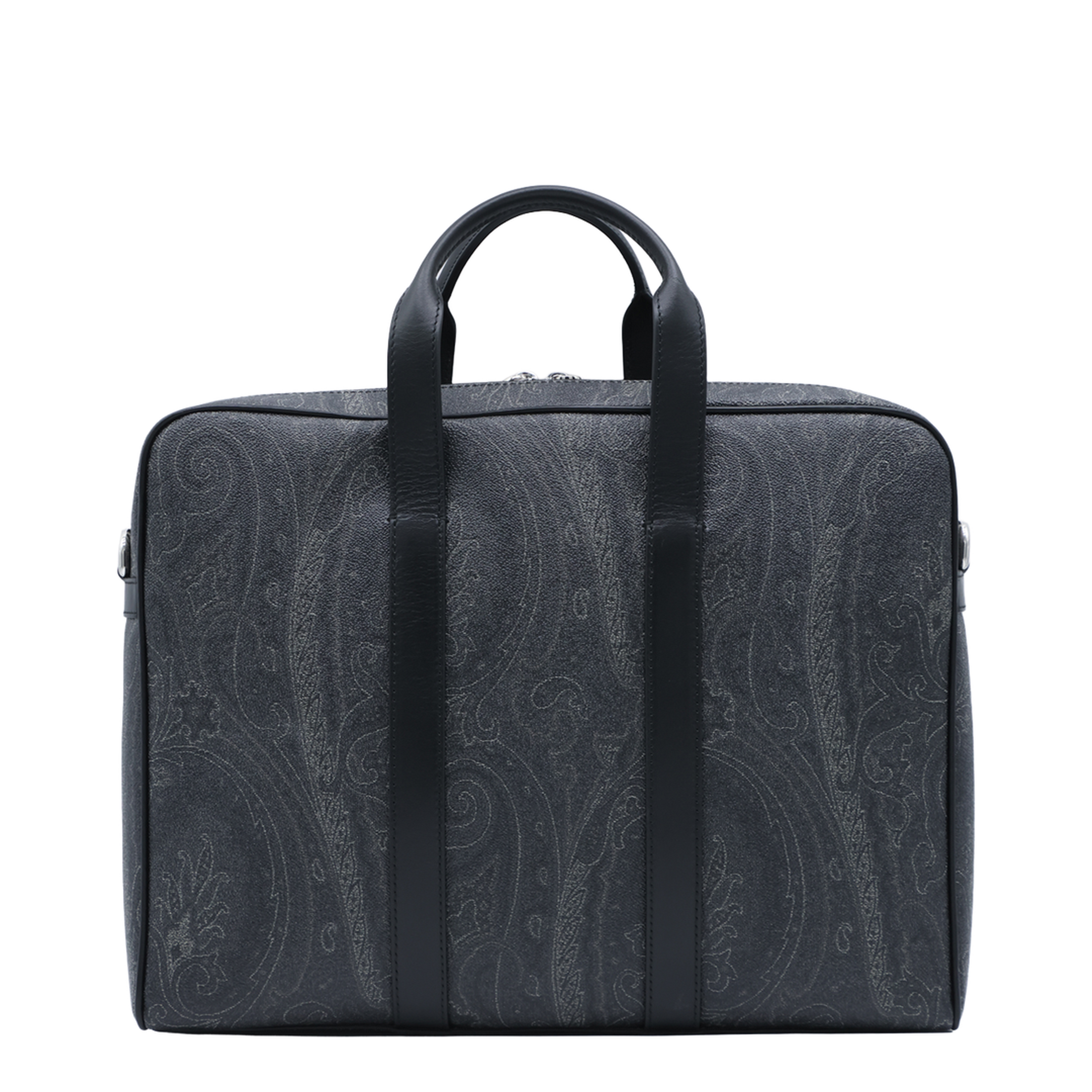 Coated Canvas Briefcase - Black - Image 6