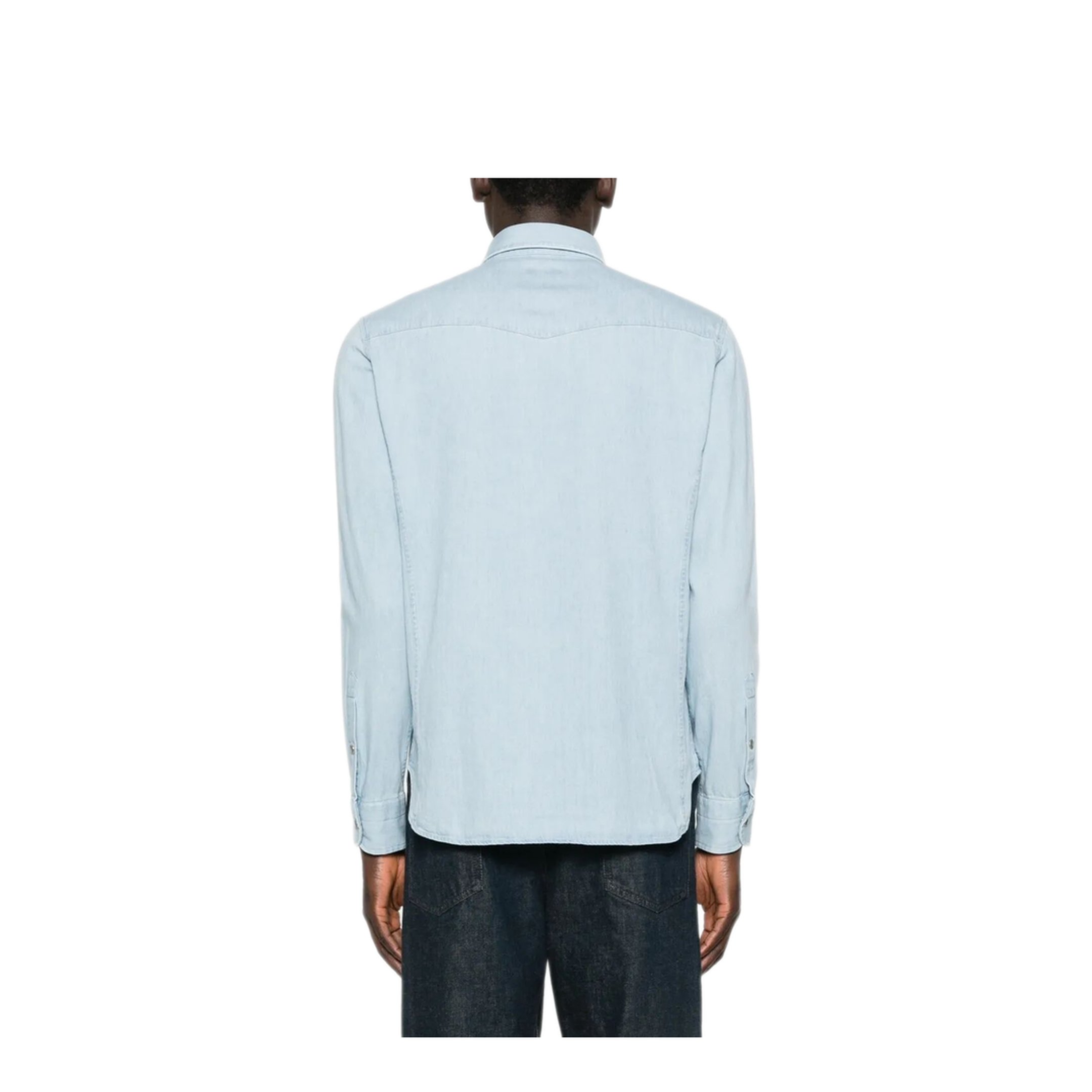 Denim Chambray Western Shirt - Image 3
