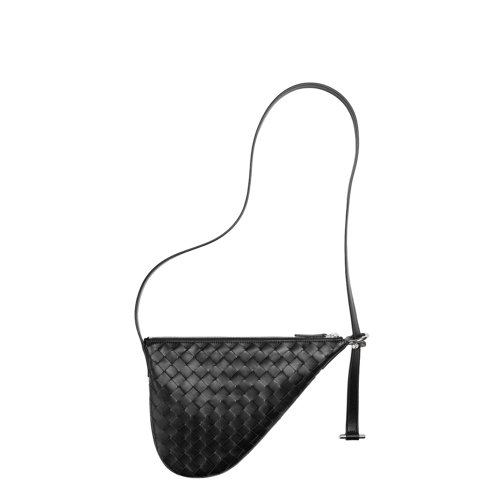 Virgule Small Calfskin Shoulder Bags - Black - Image 3