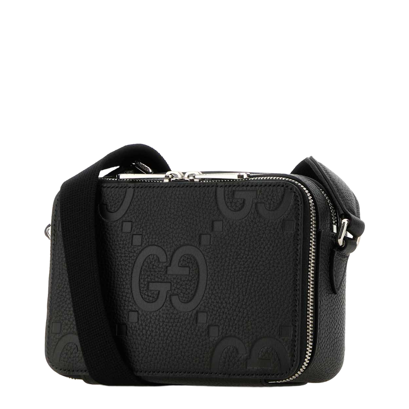 GG Jumbo Medium Leather Messeger Bag - Black - Image 5