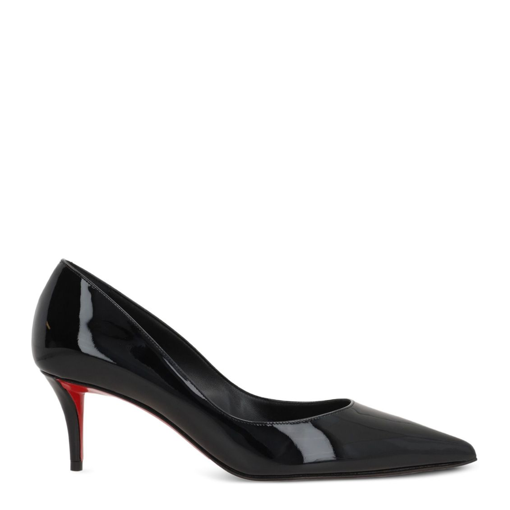 Black Patent Leather Pointed Toe Low Heel Slip-On - Image 1