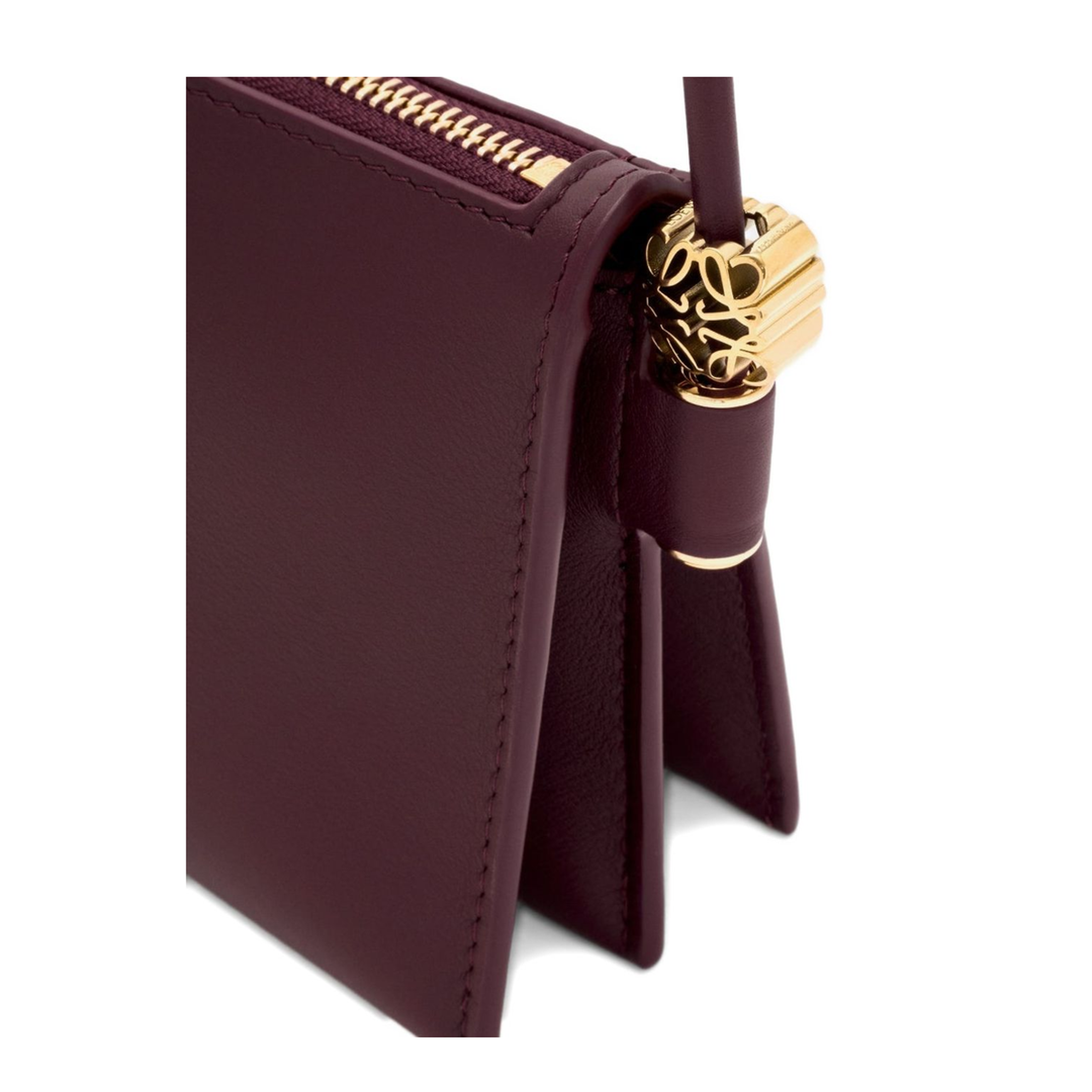 Joya Pouch In Nappa Calfskin - Dark Burgundy - Image 2
