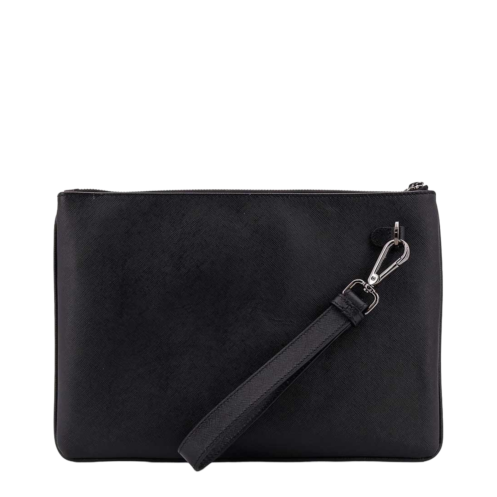 Nylon Clutch Bag with Iconic Logo Embroidery - Image 2