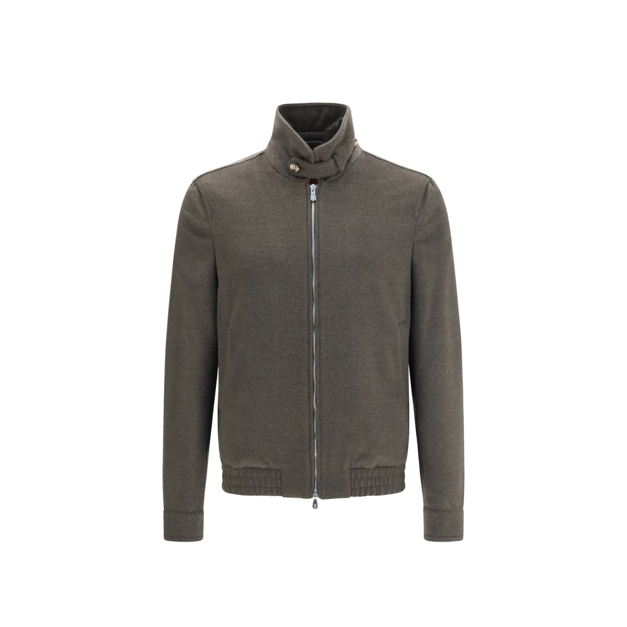 Wool Zip Jacket with High Collar - Image 1