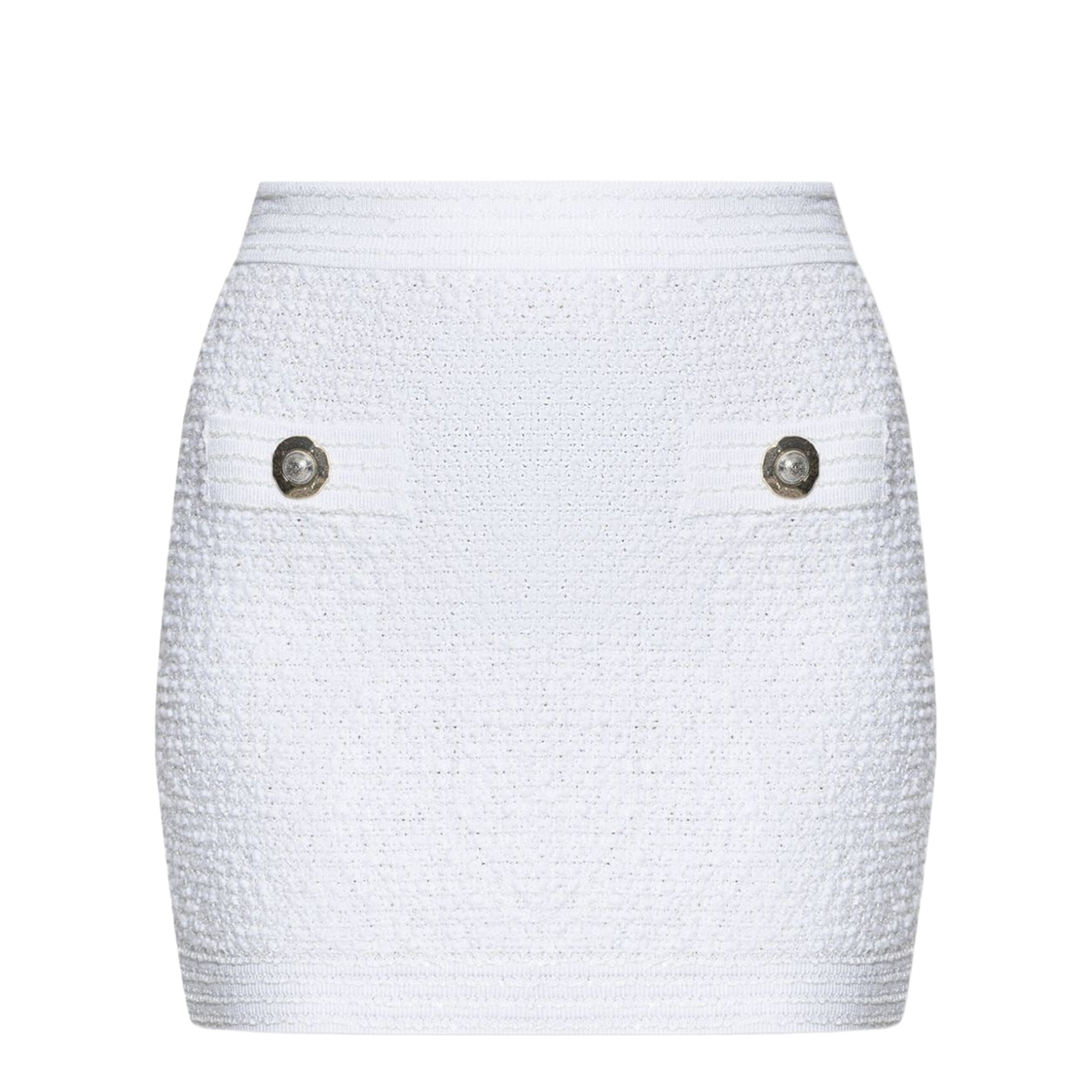 Short Tweed Skirt with Applications - Image 1