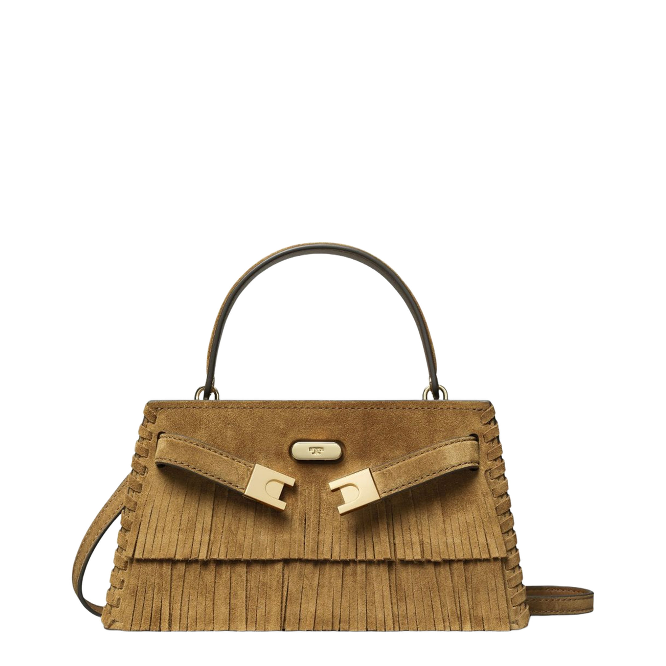 Lee Radziwill Mini Suede Fringe Top-Handle Bag - Wild Tabacco - Image 1