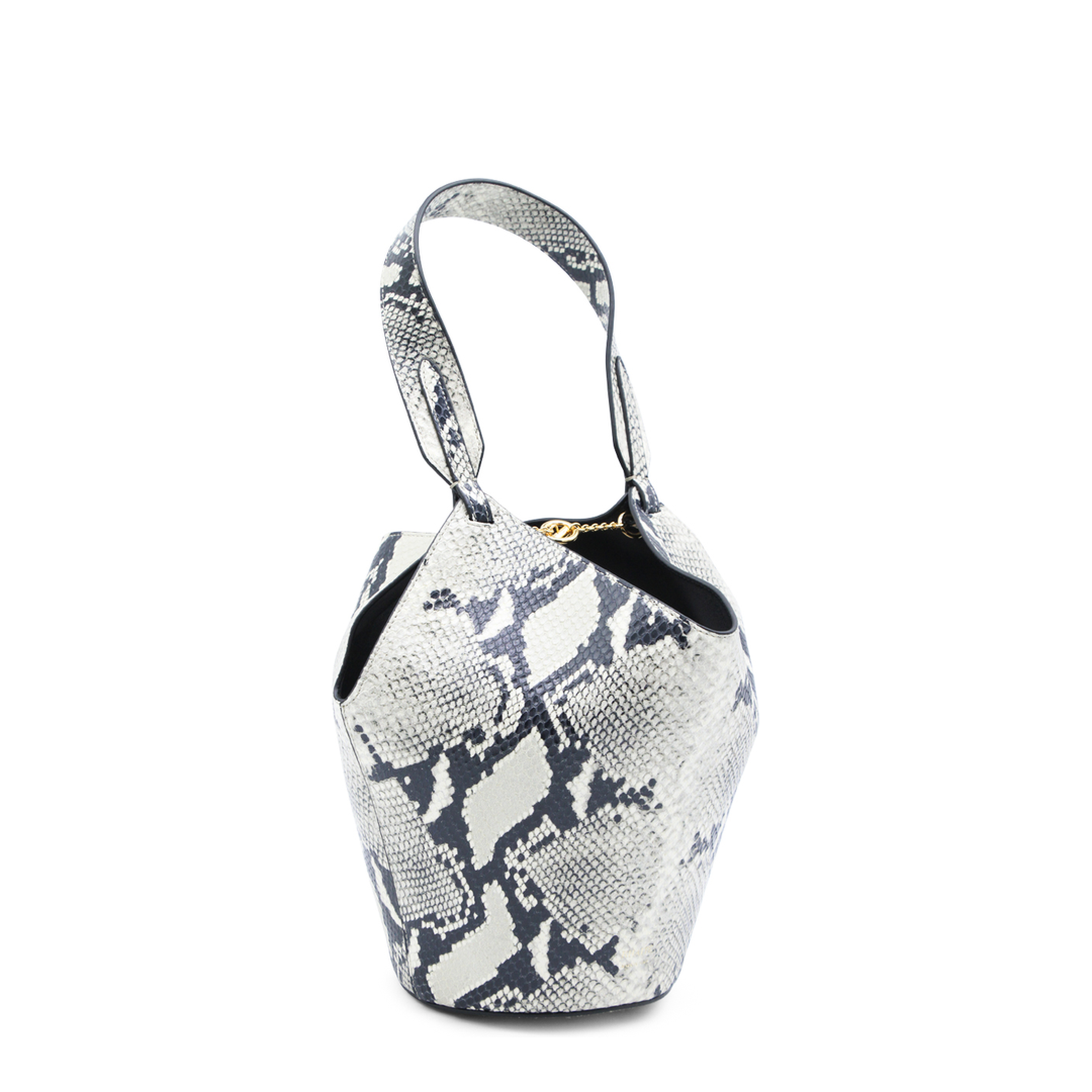 Lotus Mini Python-Embossed Calfskin Tote - Natural - Image 3