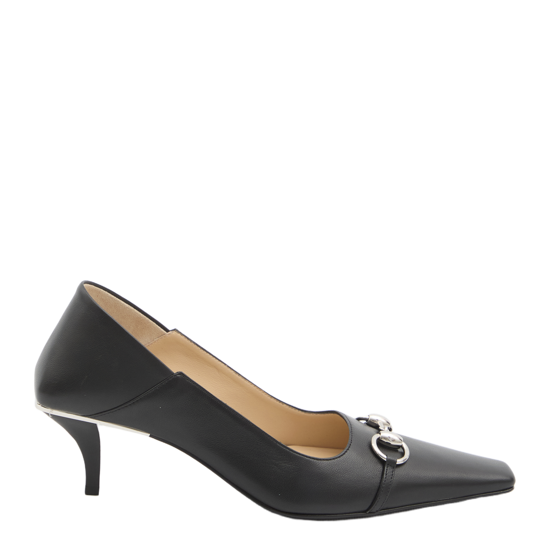 Vittoria Pump in Black Leather - Image 1