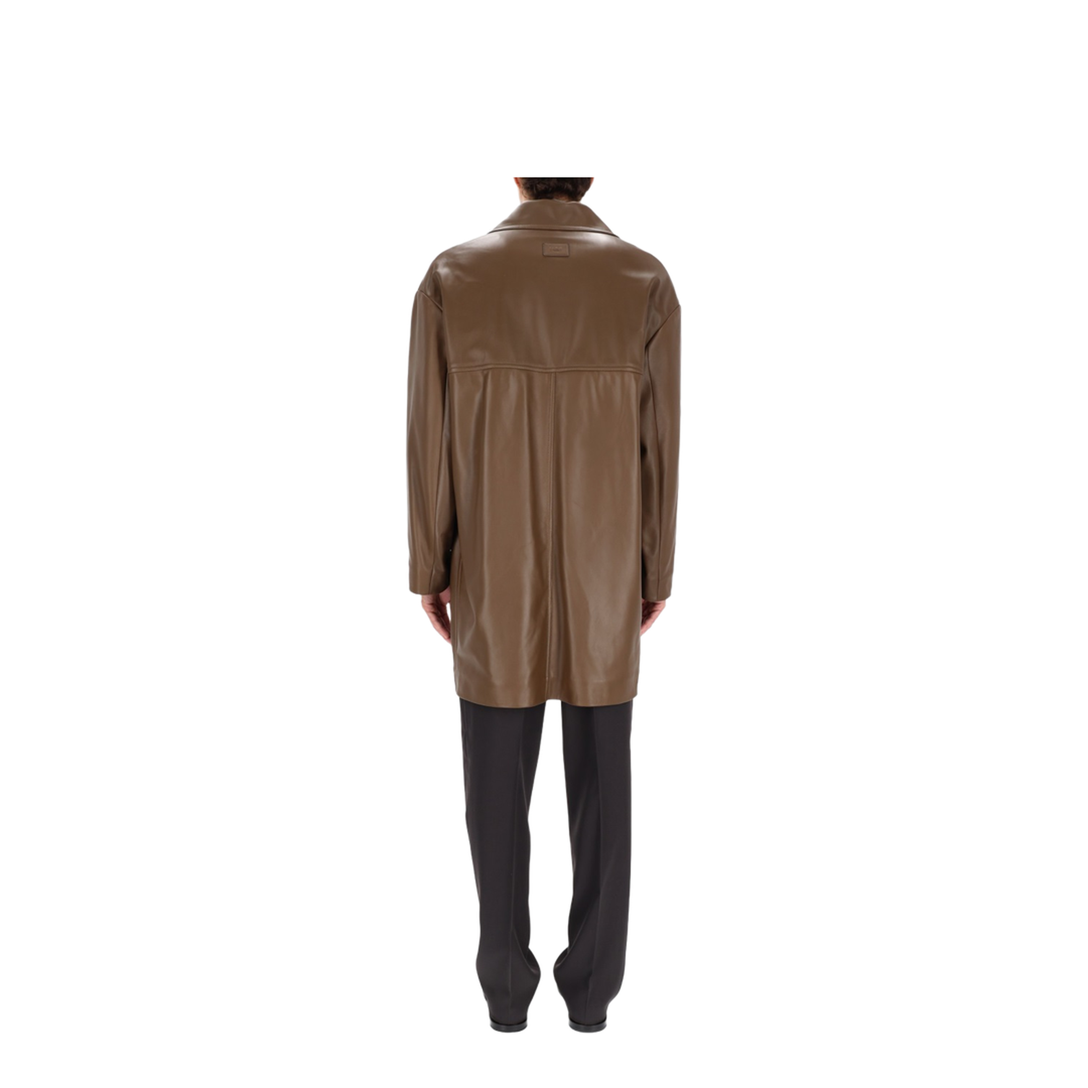 Coat Leather Beige - Image 3