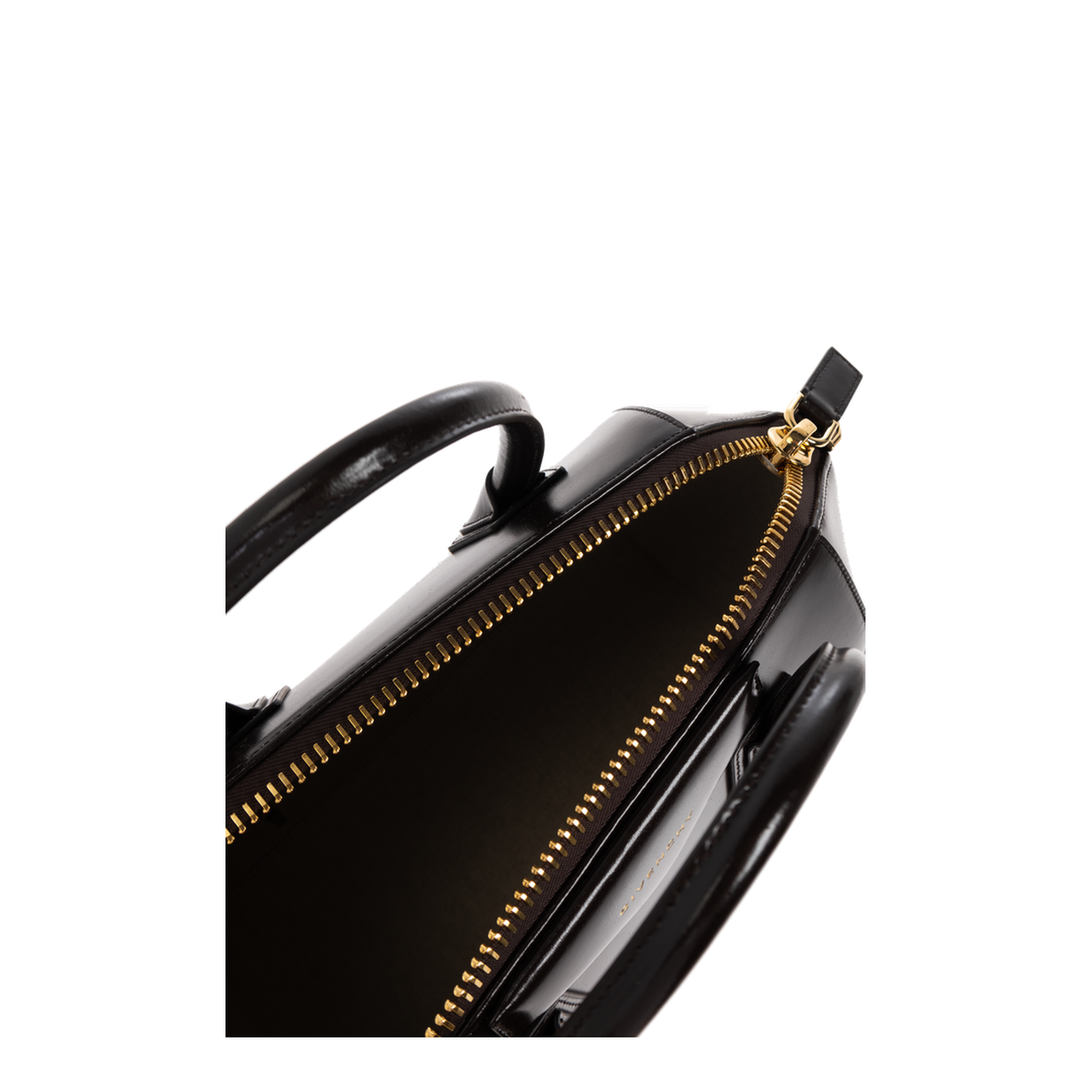 Antigona Small Leather Handbag - Brown - Image 5