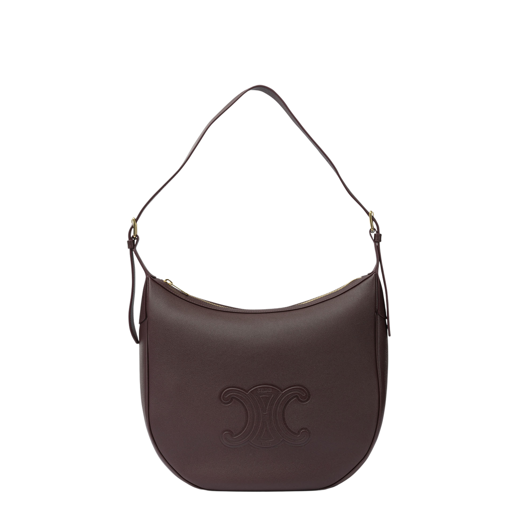 Heloïse Medium Calfskin Shoulder Bag - Deep Burgundy - Image 2