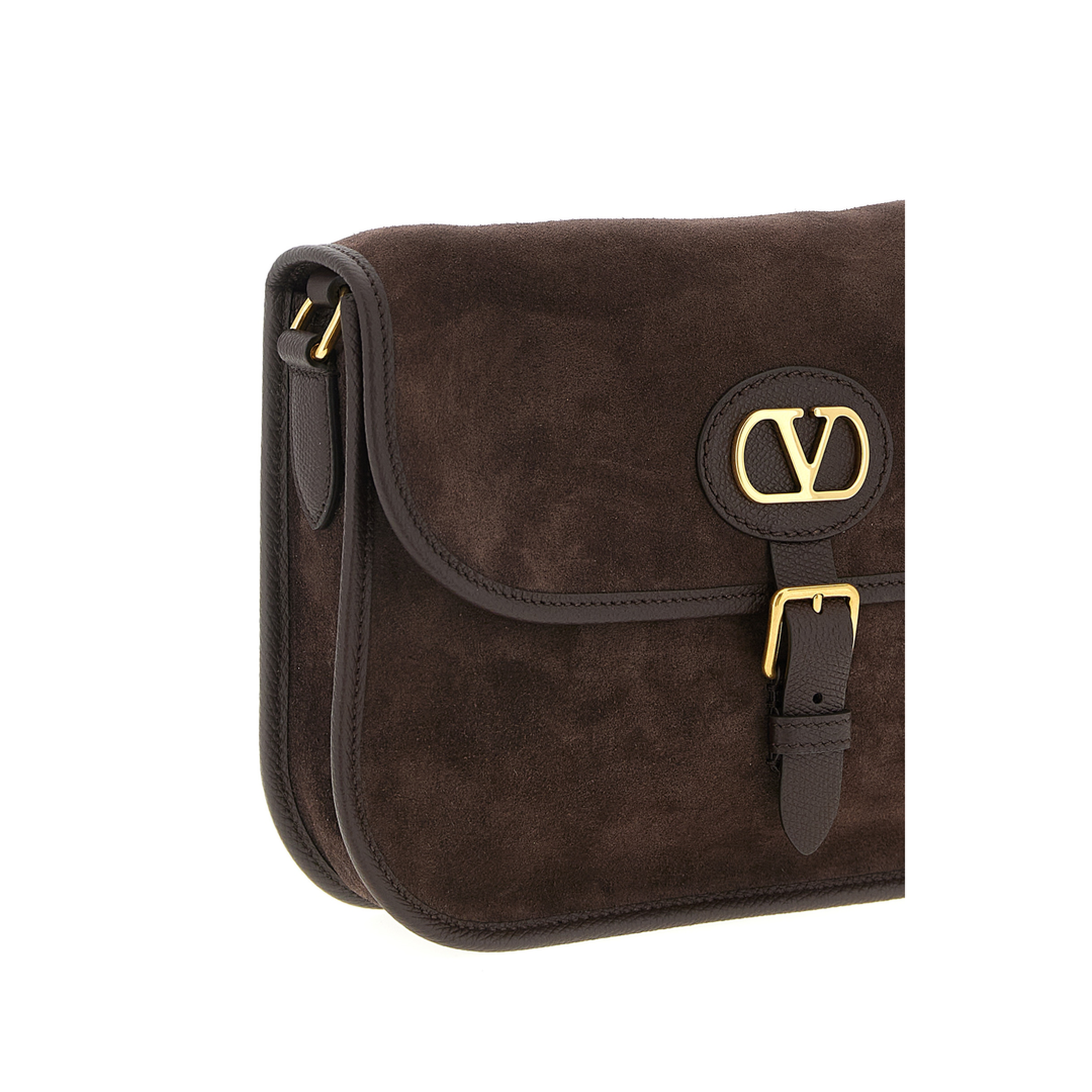 Antibes Suede Shoulder Bag - Ebony - Image 3
