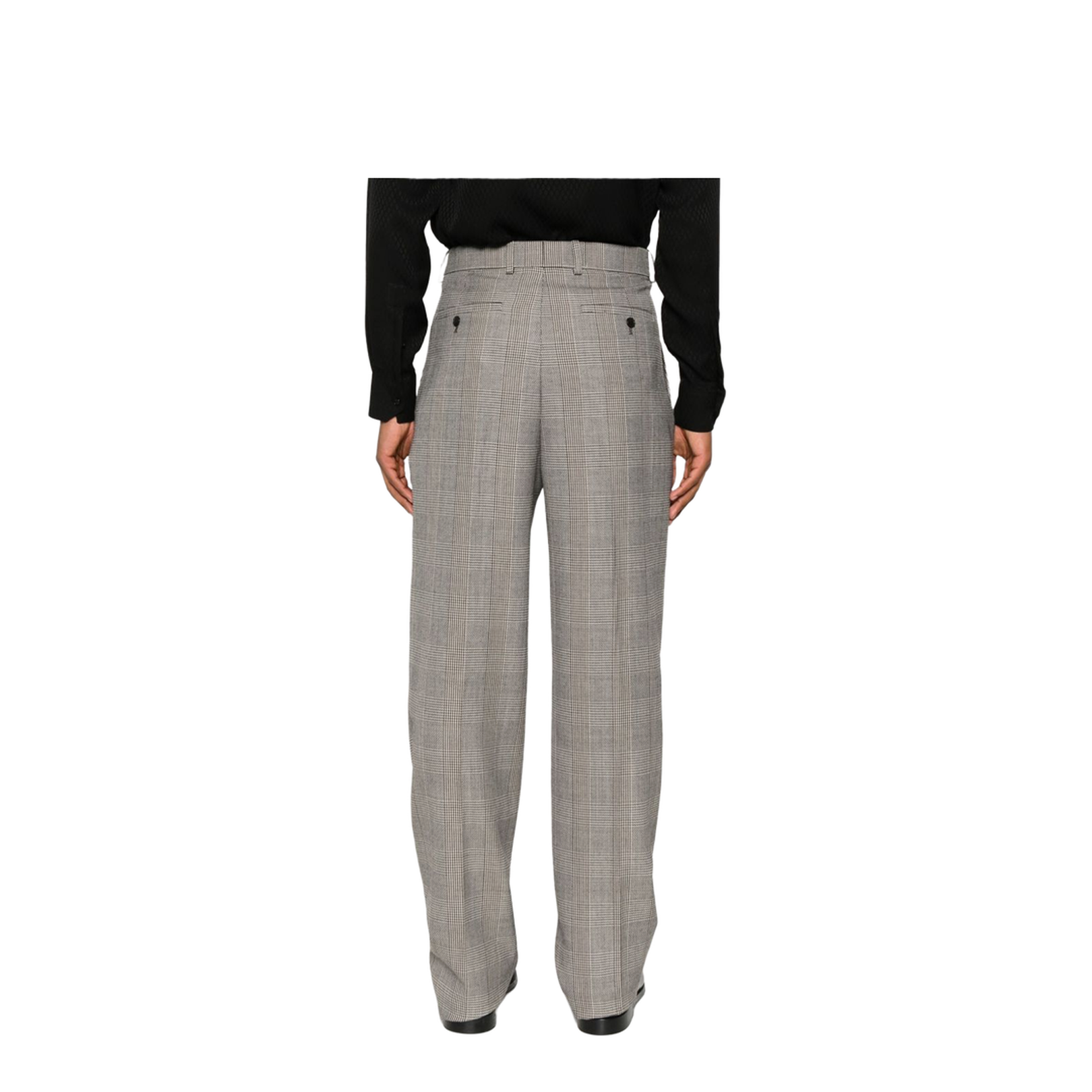 High-Waisted Pants in Prince of Wales Wool - Image 4