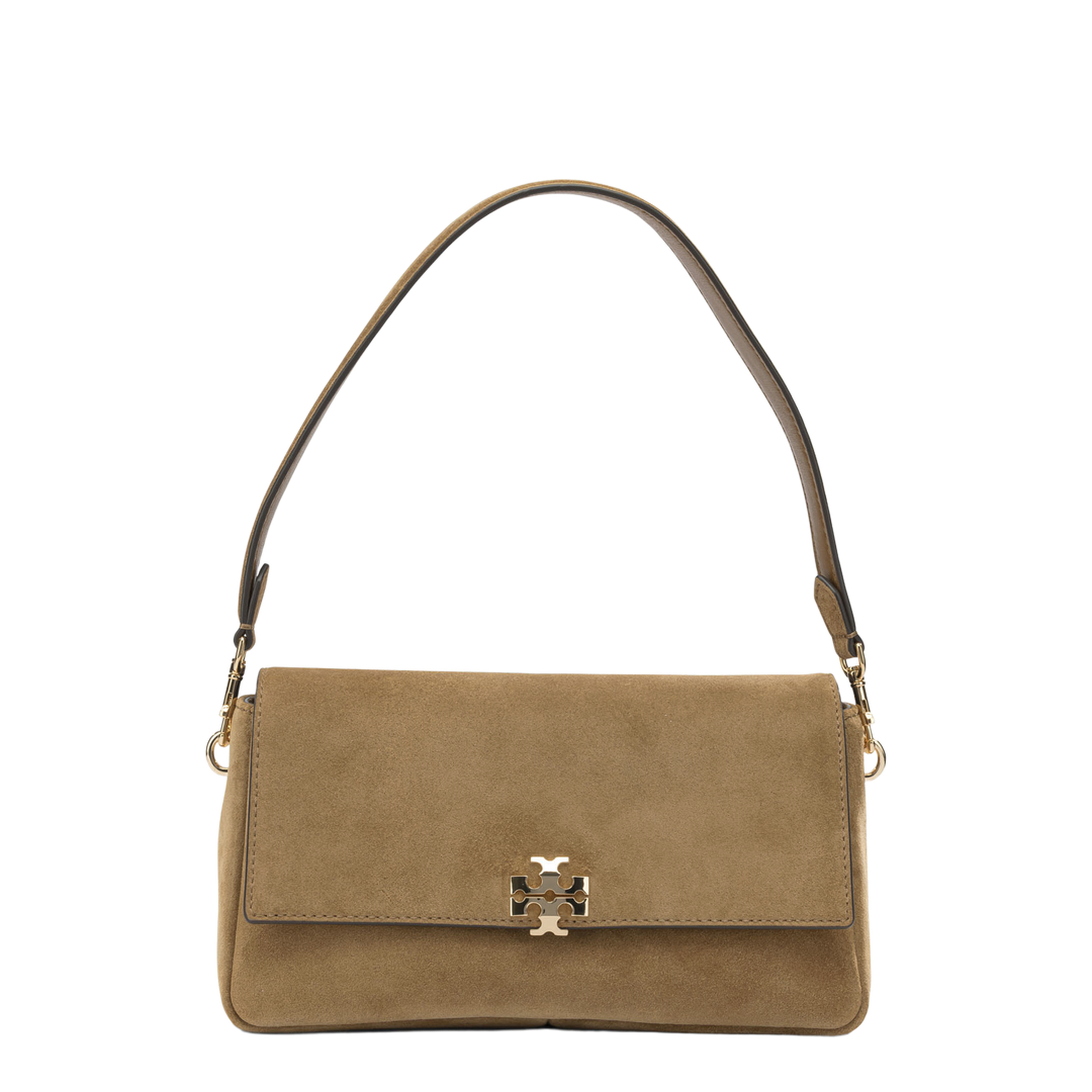 Charlie Small Suede Shoulder Bag - Toffee - Image 1
