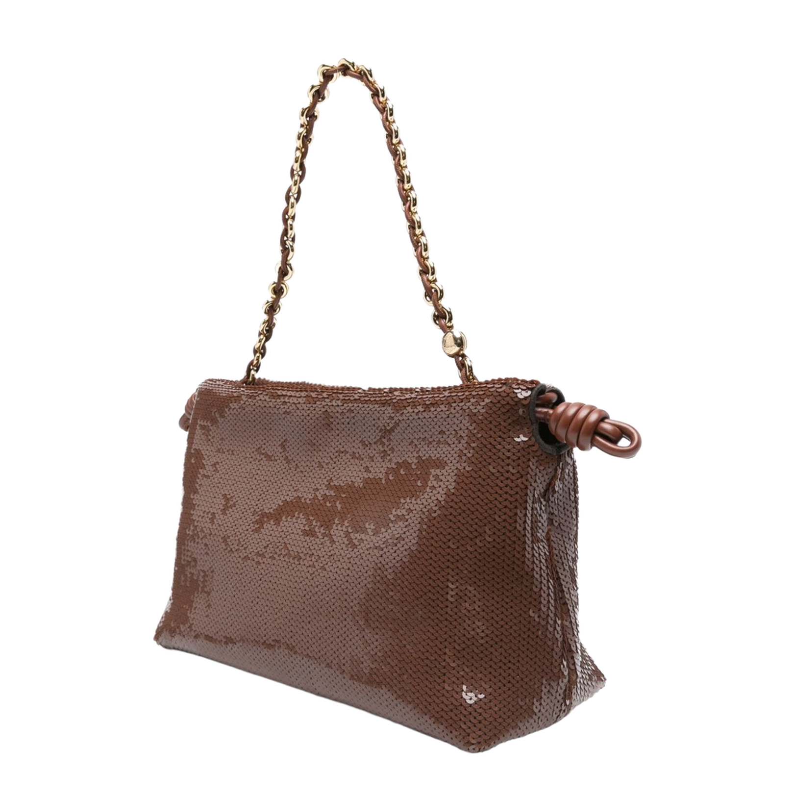 Flamenco Medium Calfskin Clutch - Chocolate - Image 3