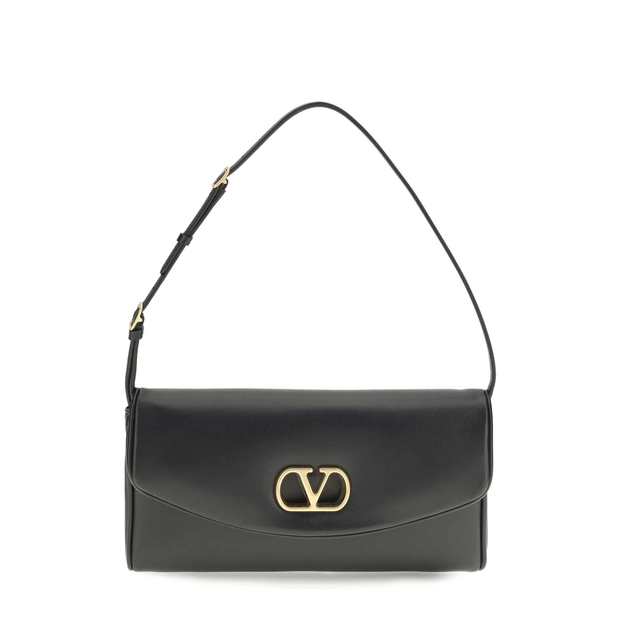 DeVain Small Calfskin Shoulder Bag - Black - Image 1