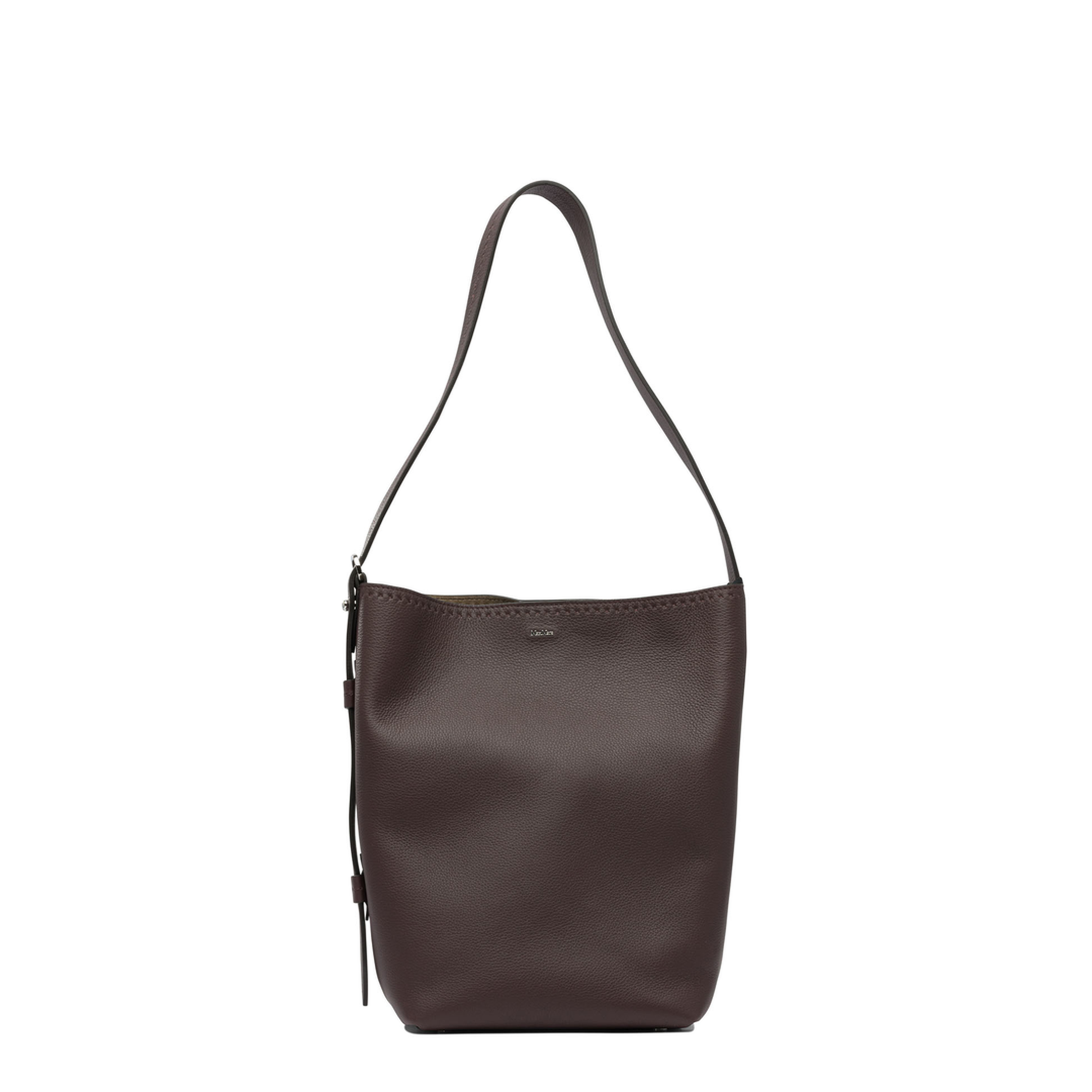 Archetipo Calf Leather Bucket Bag - Bordeaux - Image 1