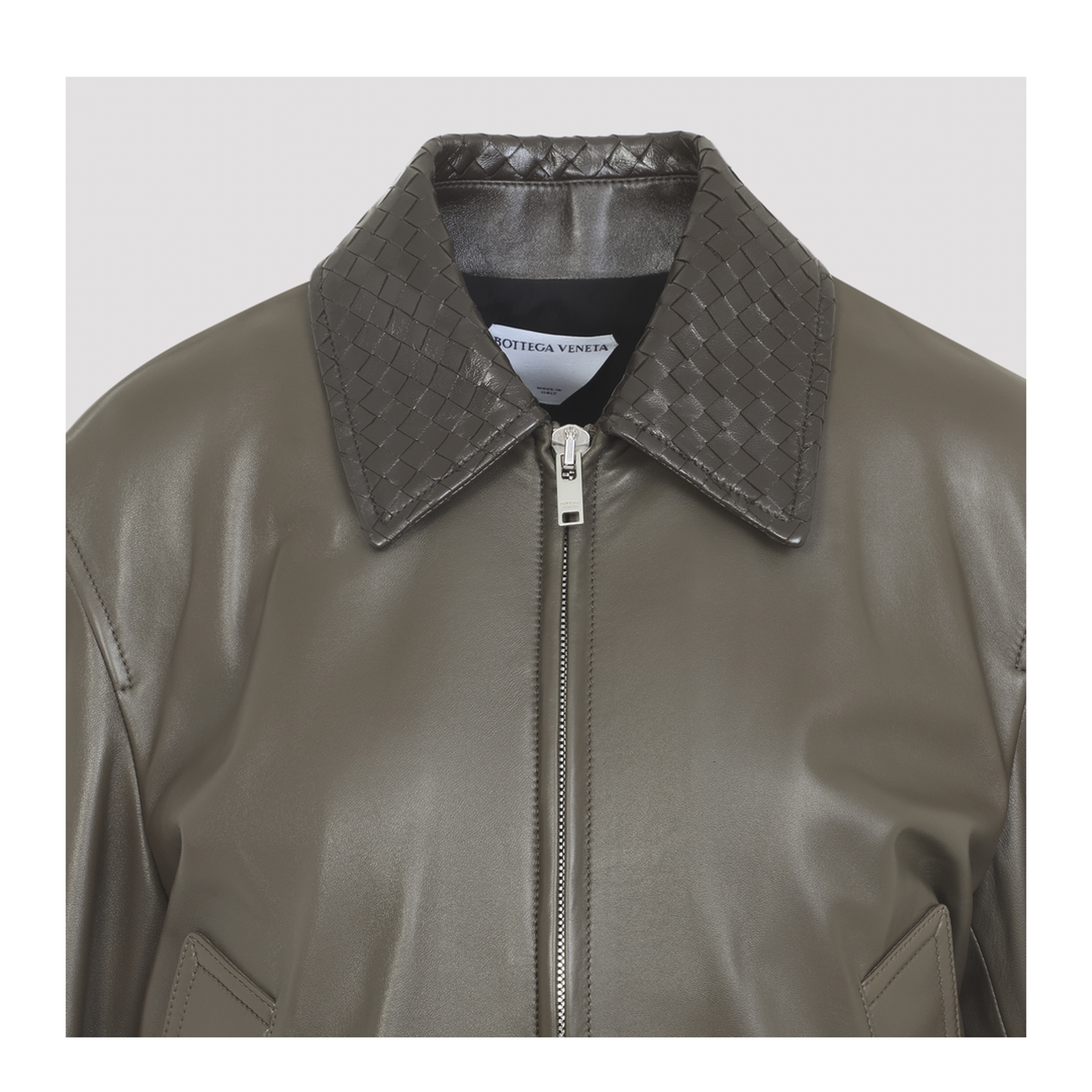 Leather Bomber Jacket - Image 4