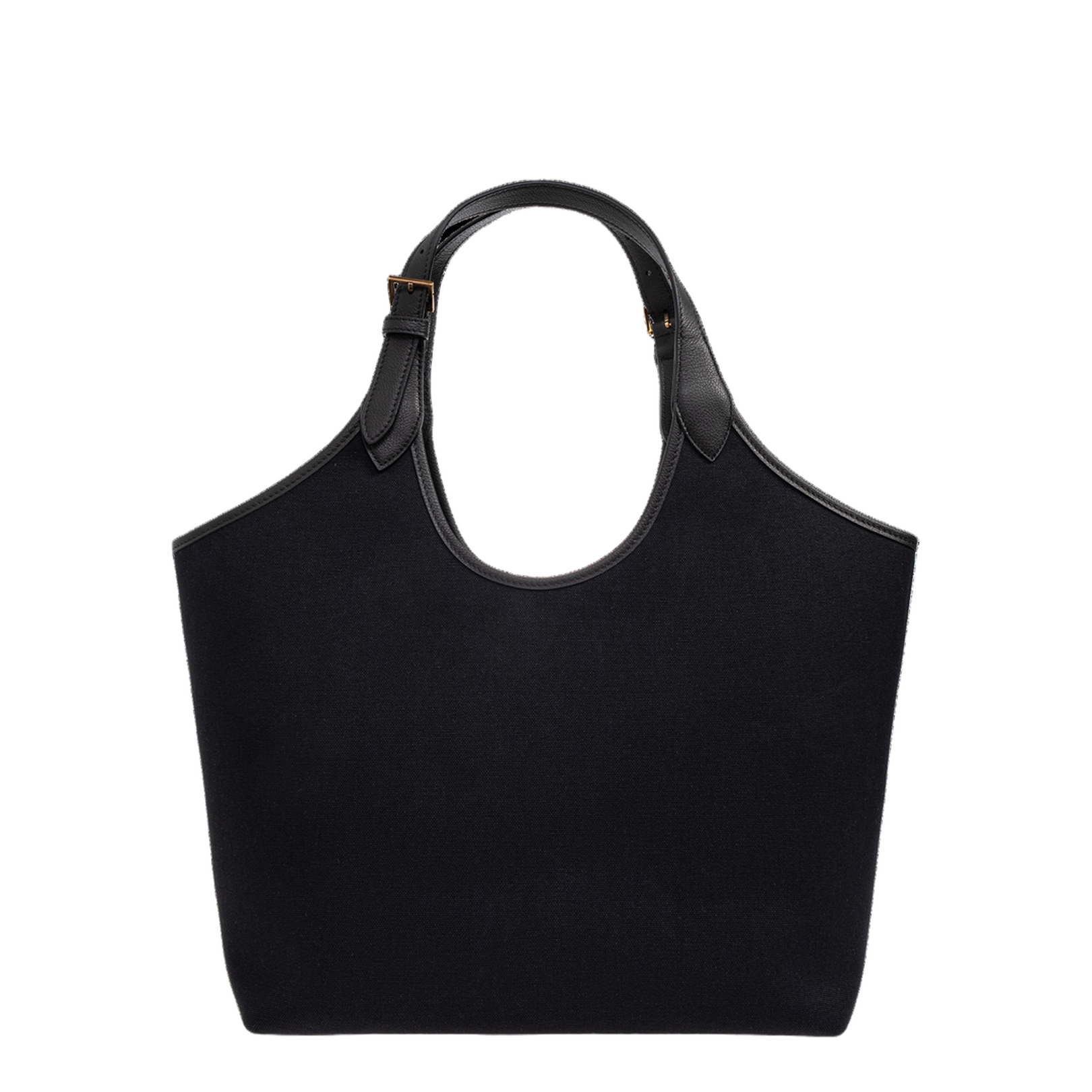 La Medusa Canvas Tote Bag Leather Black - Image 3