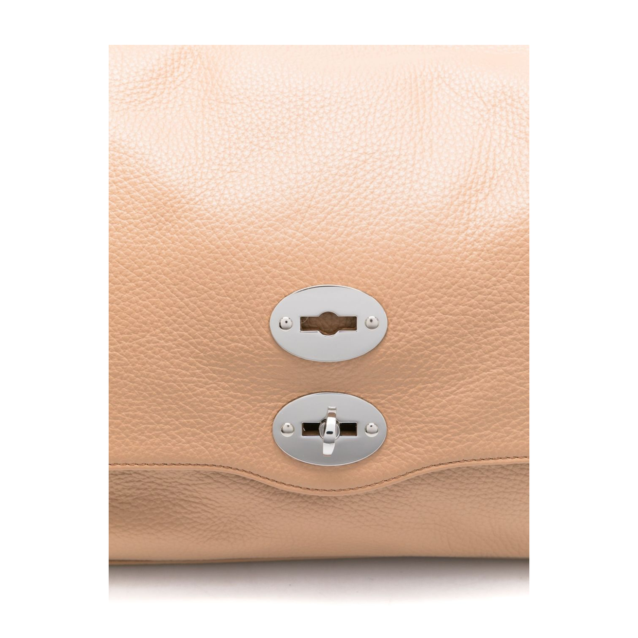 Postina Daily Medium Leather Handbag - Light Brown - Image 4