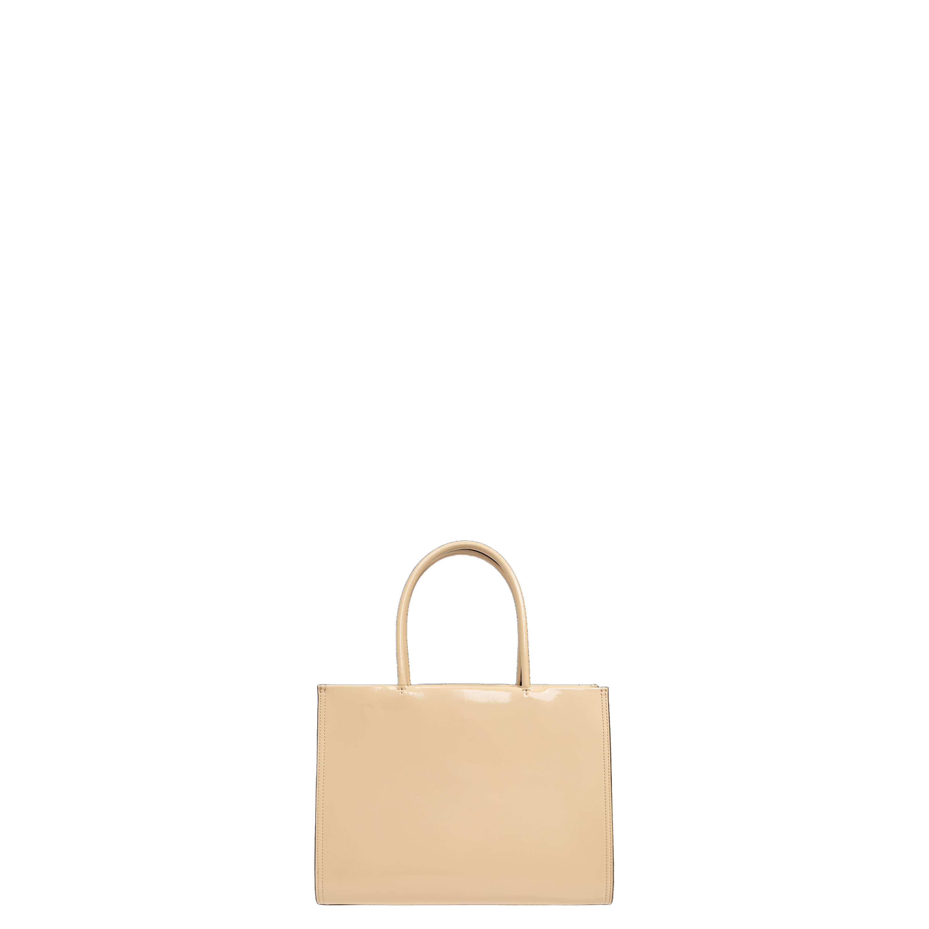 Cream Synthetic Leather Ella Bio Small Shopping Bag - Image 2