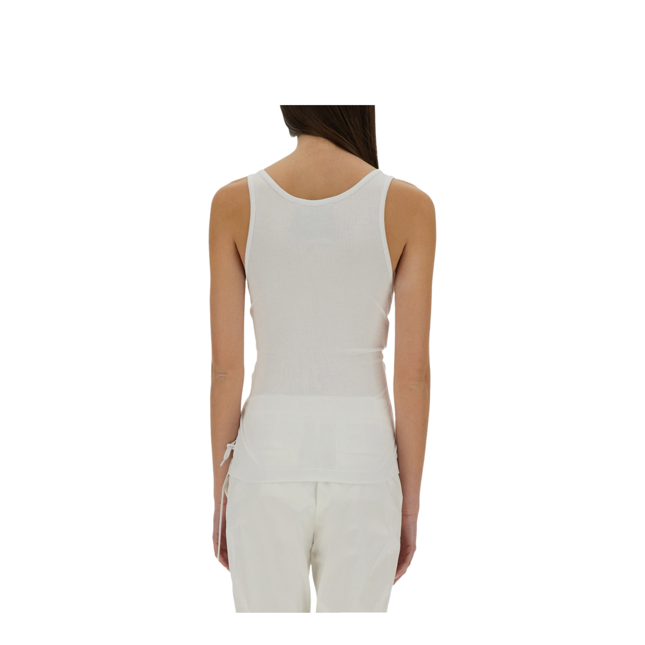 White Logo-Print Top - Image 3