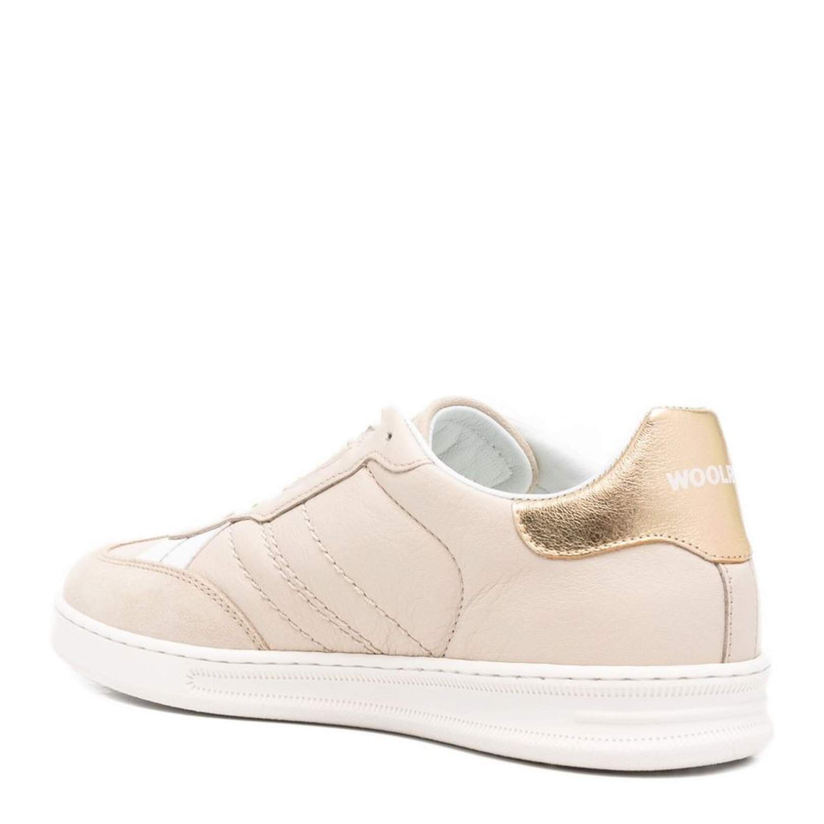 Calf Leather Sneakers with White Stripe Powder - Image 2