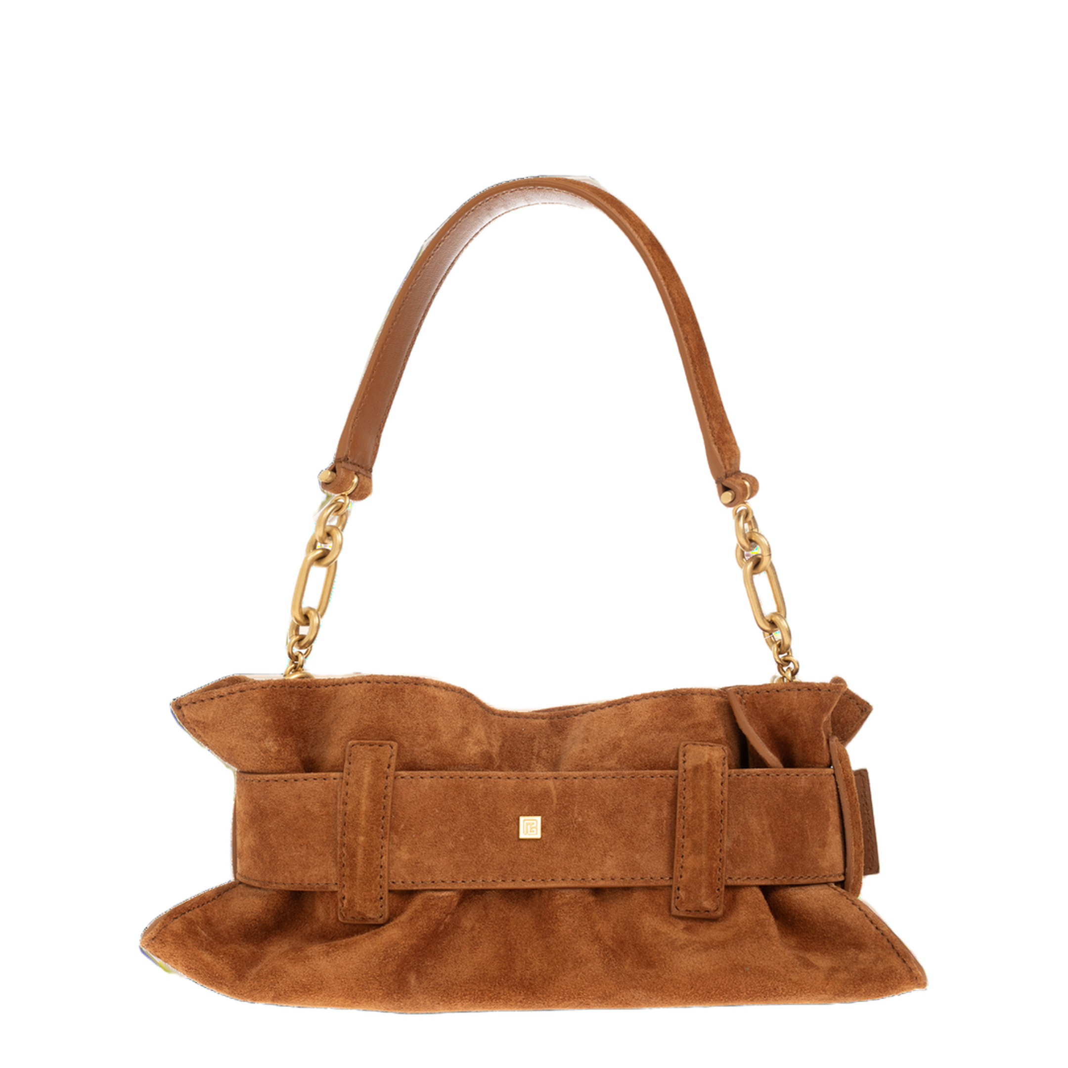 Anthem Mini Suede Leather Bag - Brown - Image 3