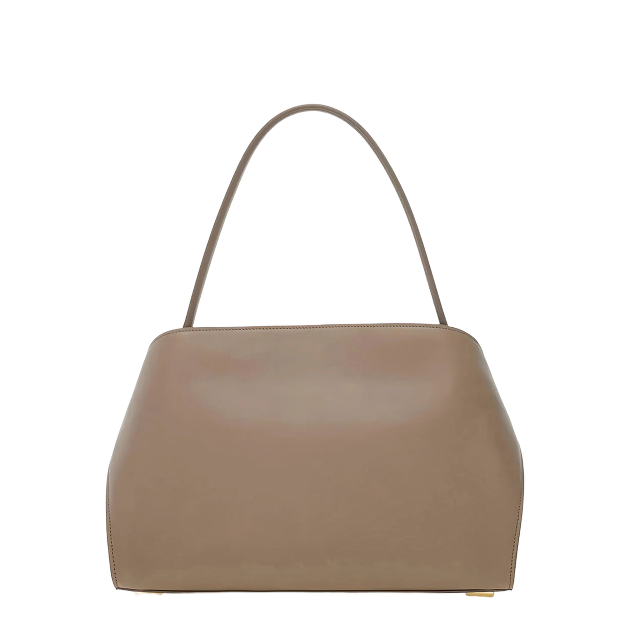 Hug Soft Medium Calf Leather Shoulder Bag - Gray - Image 4