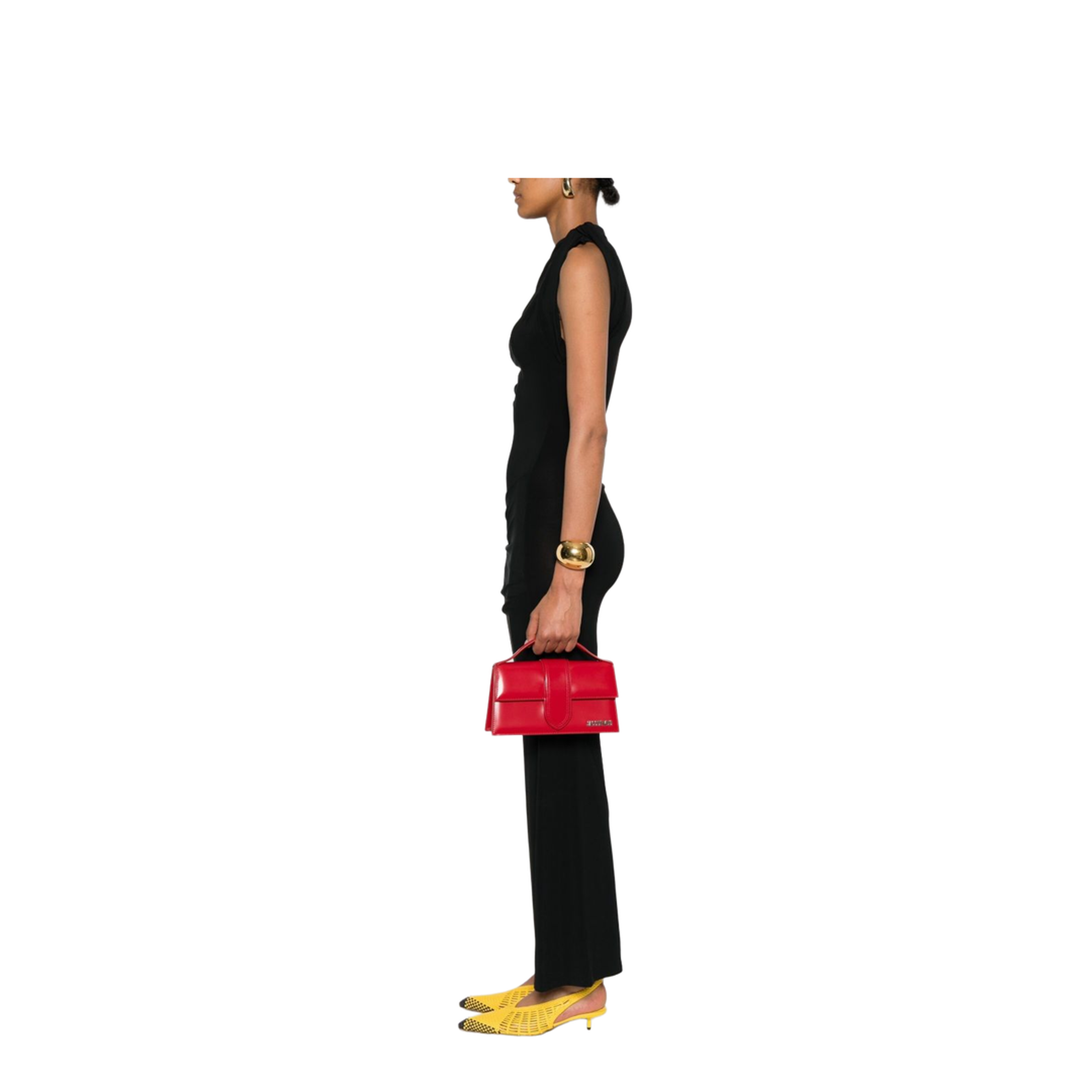 The Large Bambino Leather Top-Handle Bag - Rosso - Image 3