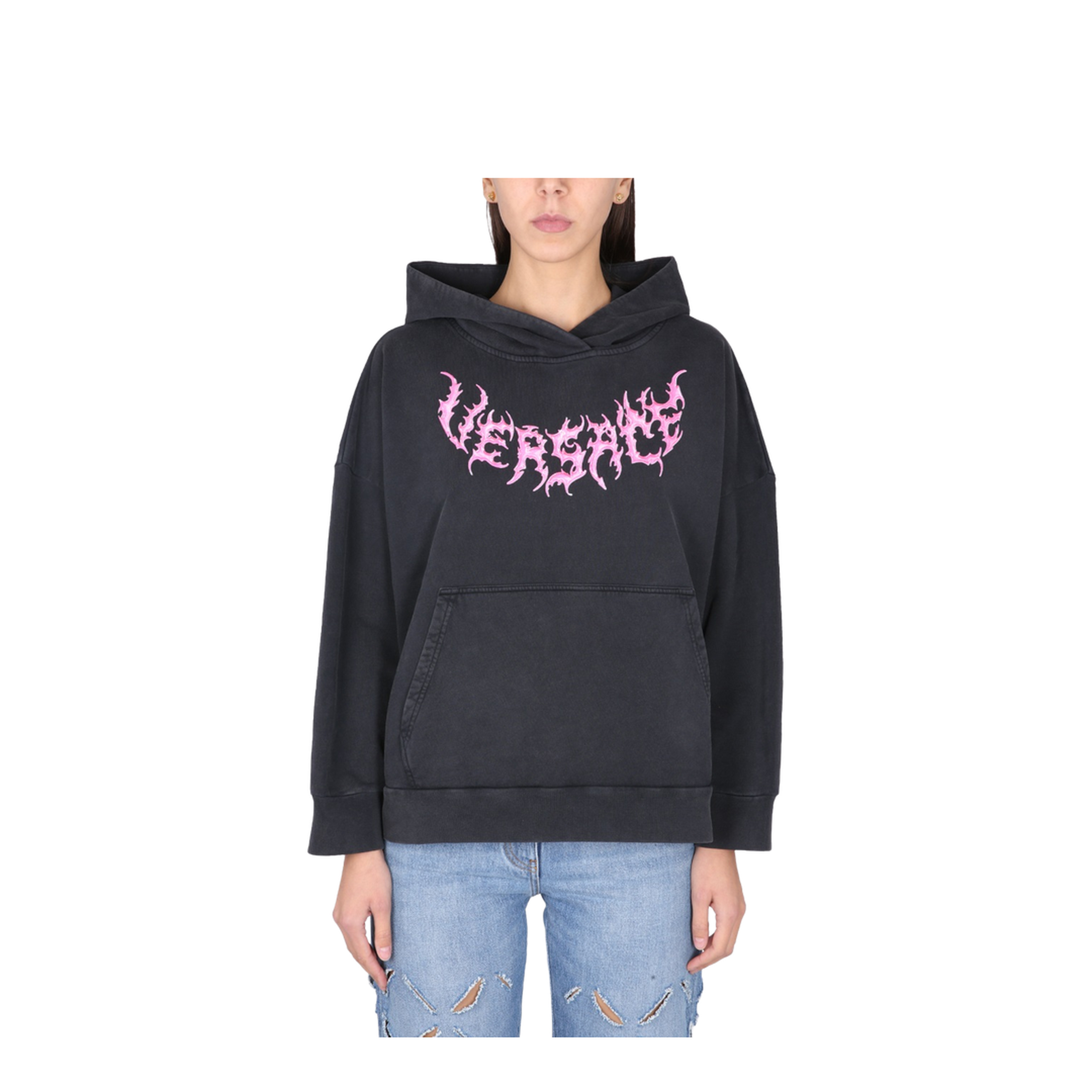 Hooded Sweatshirt With Logo In Black - Image 1
