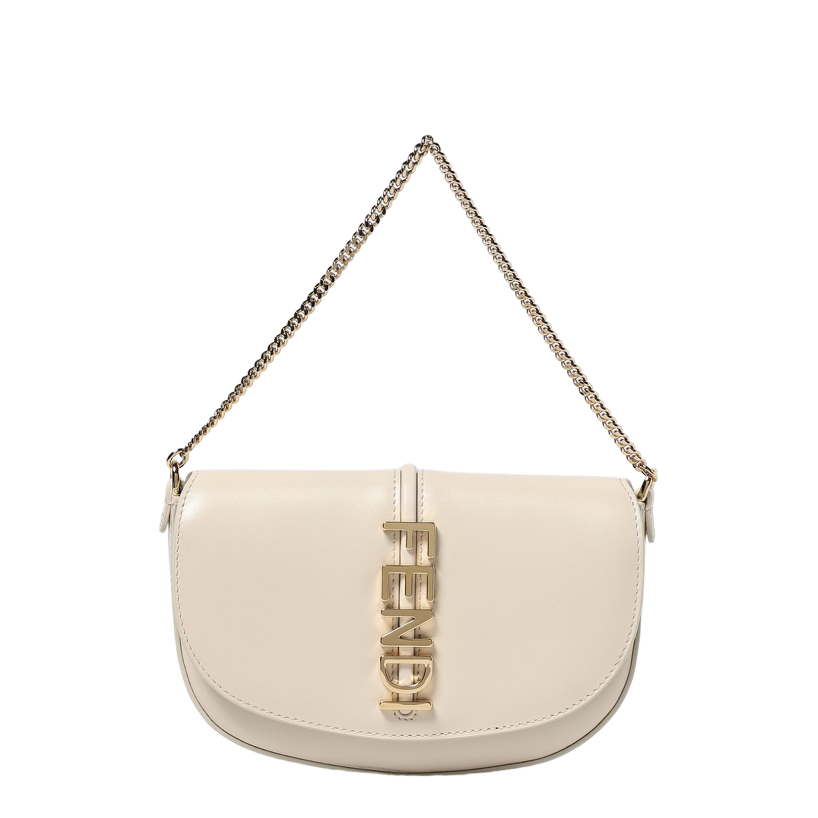 Wallet on Chain Leather White - Image 1