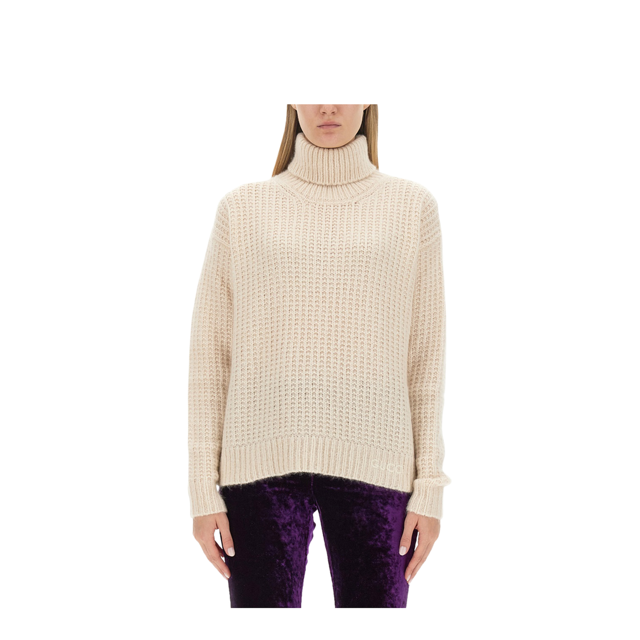 Silk and Cashmere Turtleneck Sweater - Image 1