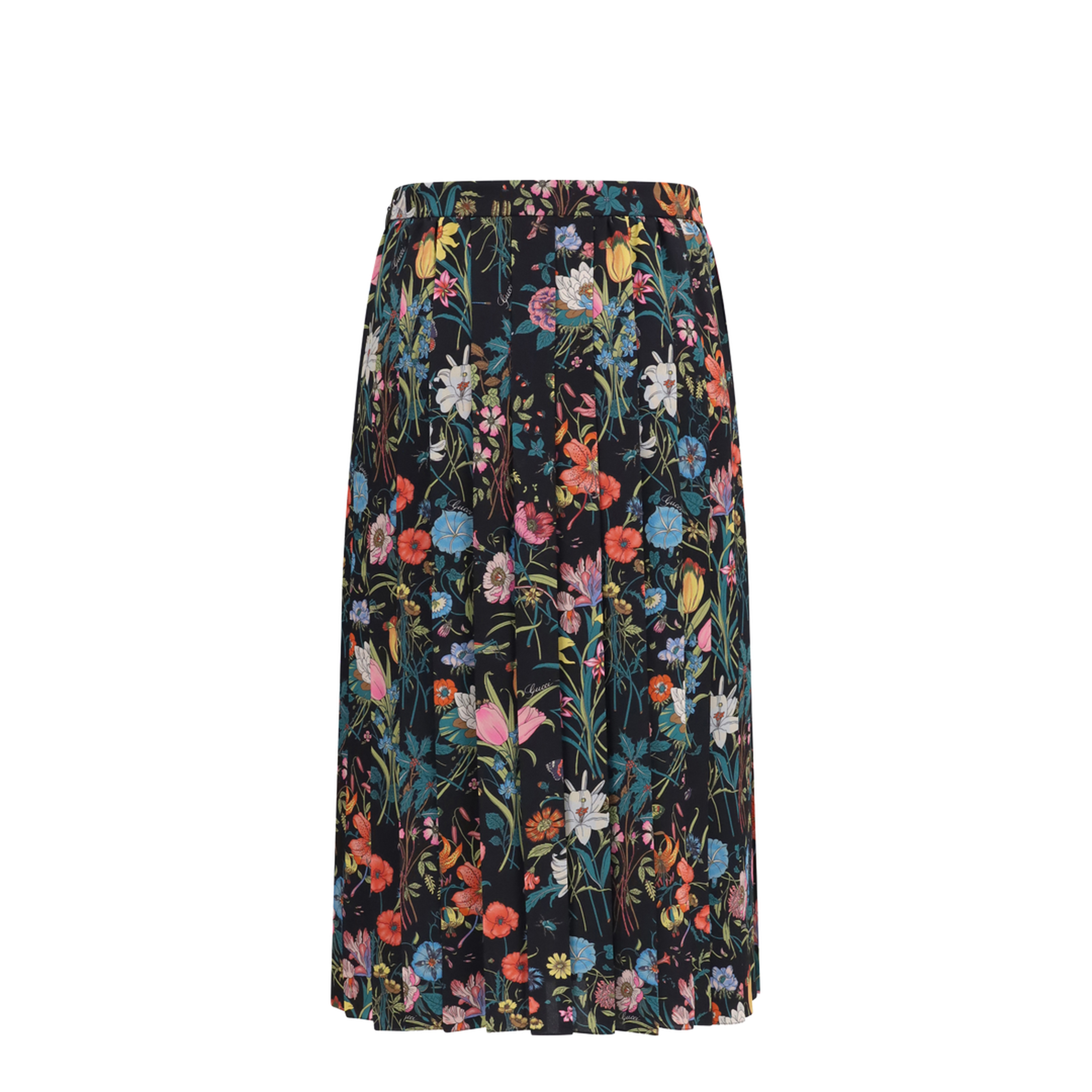Flora Printed Silk Midi Skirt - Image 2