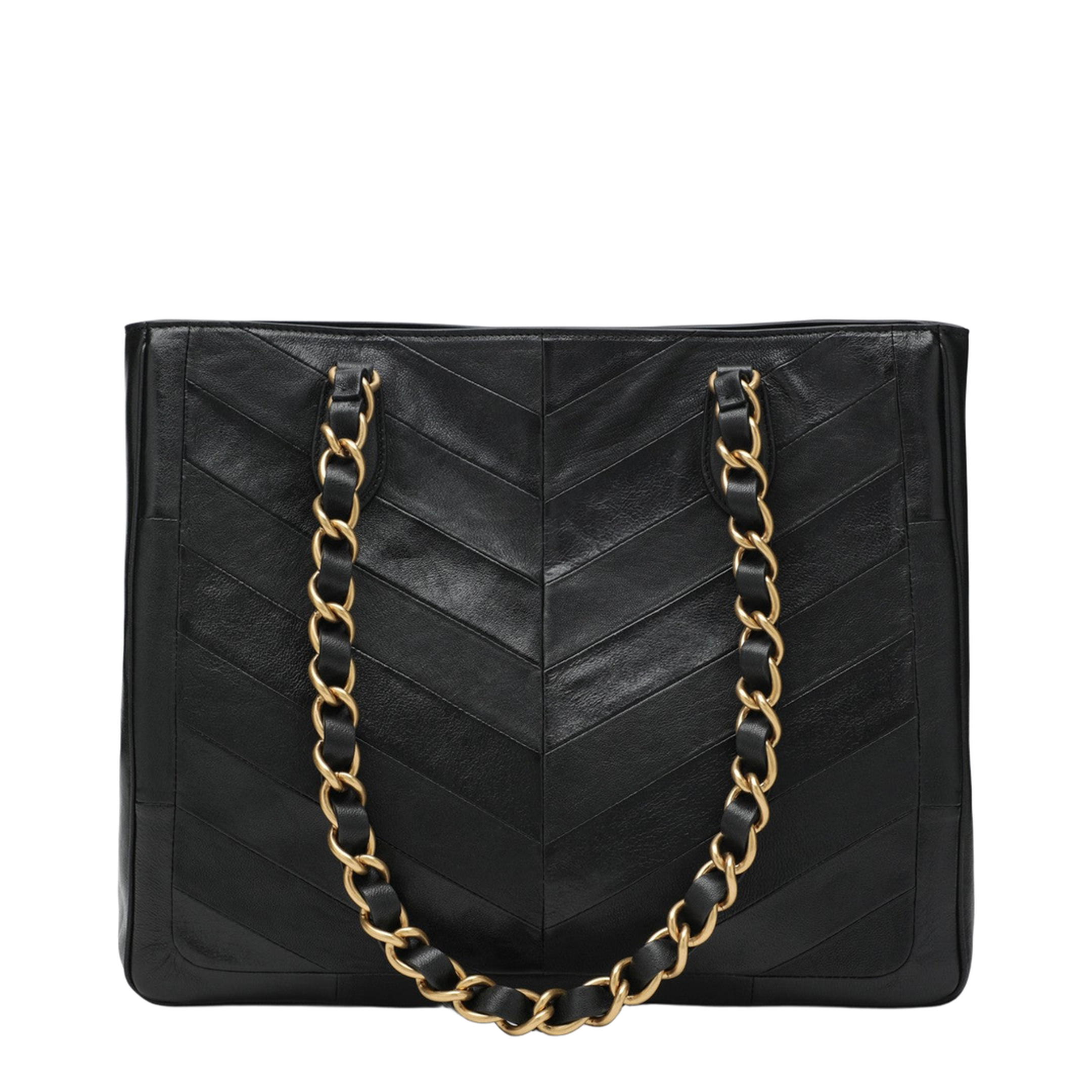 Laseine Medium Nappa Leather Shopping Bag - Black - Image 2
