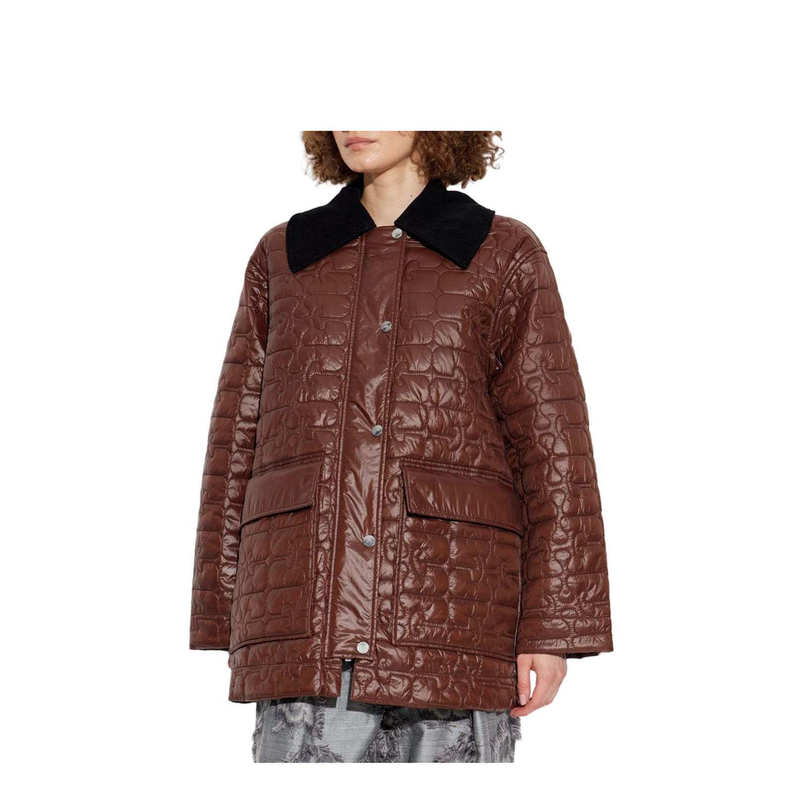 Brown Recycled Nylon Jacket - Image 2