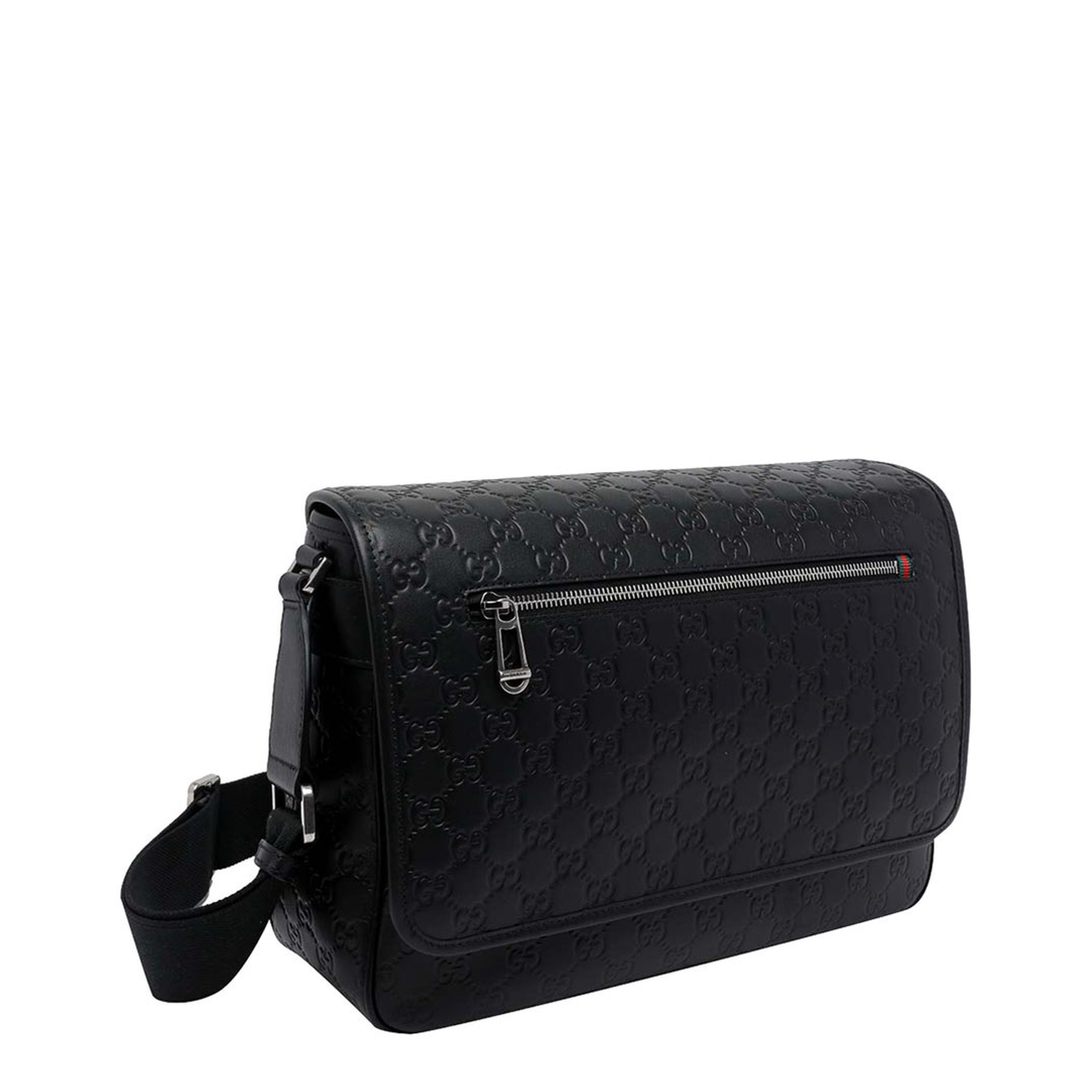 GG Emblem Medium Smooth Leather Crossbody - Black - Image 2