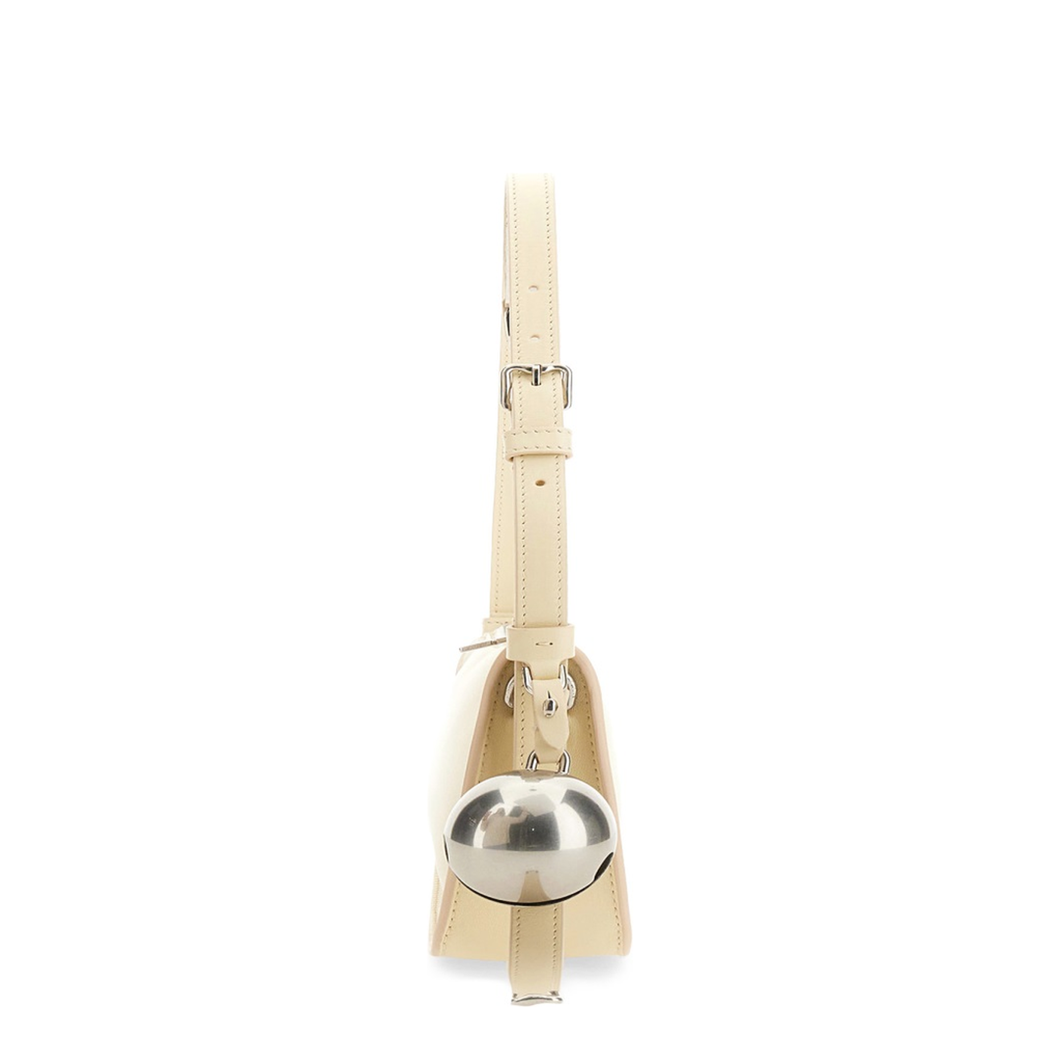 Shield Small Lambskin Sling Bag - Pearl - Image 3