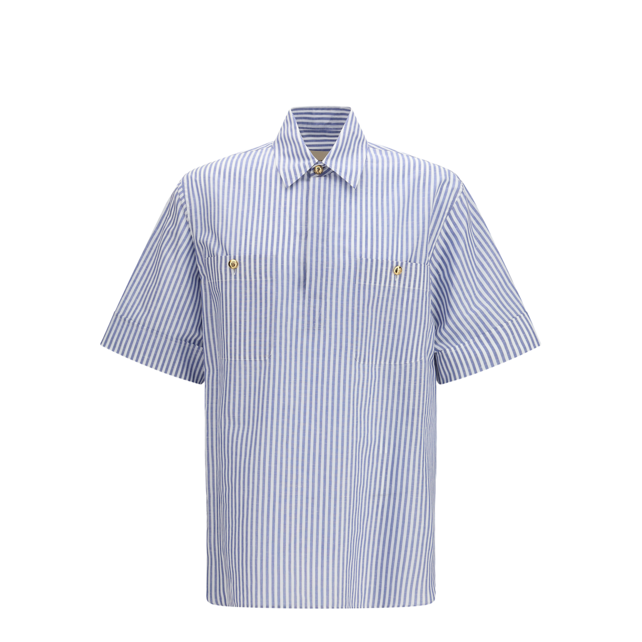 Short-sleeve Shirt with Logo Buttons - Image 1